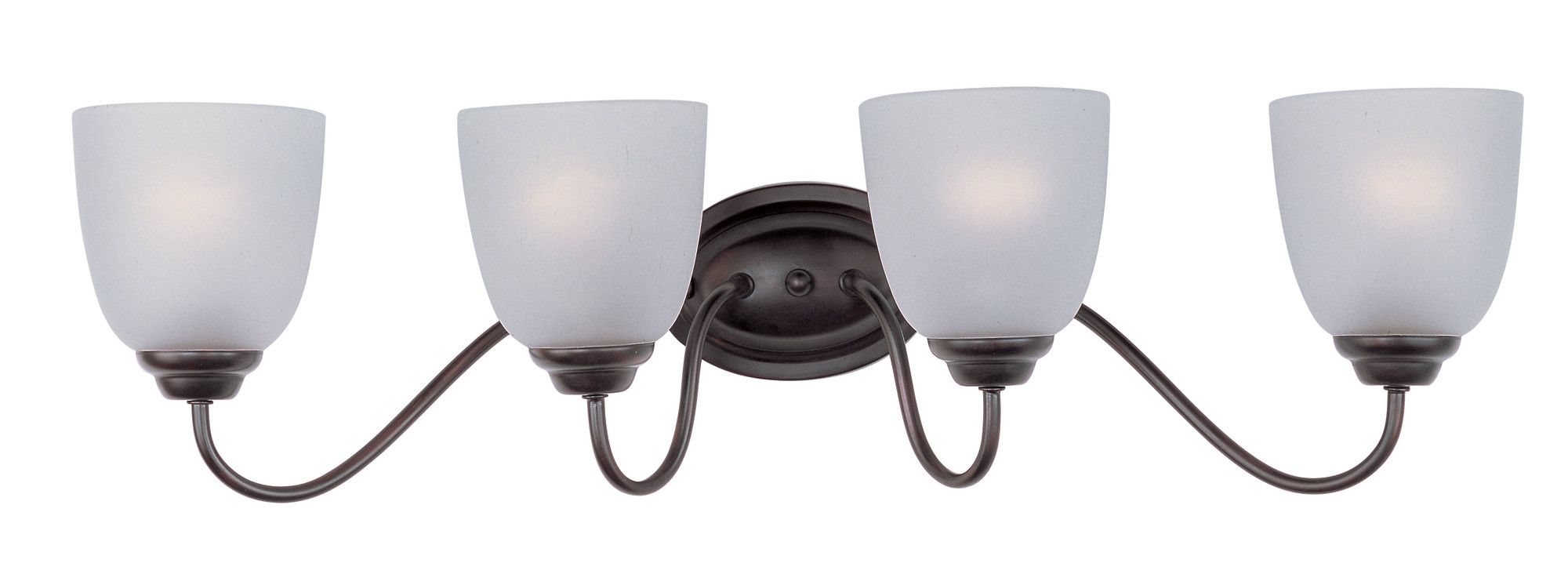 Photos - Chandelier / Lamp MAXIM 10074 Stefan 29" Wide Bath Light Oil Rubbed Bronze / Frosted Glass Indoor Lighting Bathroom Fixtures Vanity Light 1007 