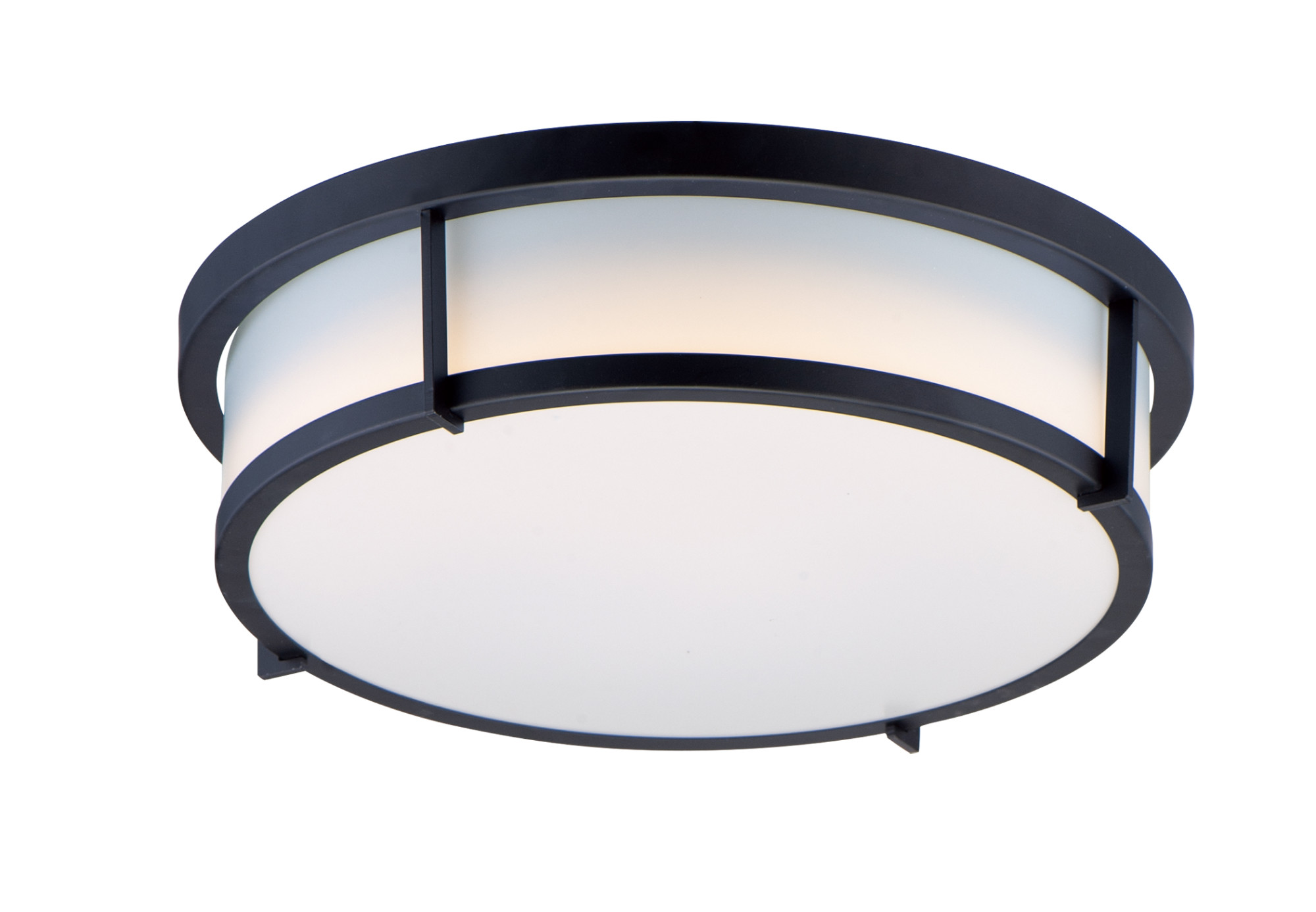 Photos - Chandelier / Lamp MAXIM 10272WT Rogue E26 2 Light 13" Wide Flush Mount Drum Ceiling Fixture Black Indoor Lighting Ceiling Fixtures Flush Mount 