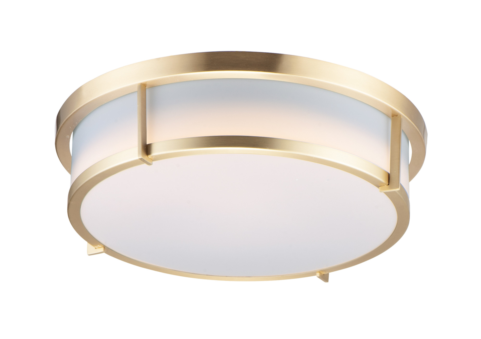 Photos - Chandelier / Lamp MAXIM 10272WT Rogue E26 2 Light 13" Wide Flush Mount Drum Ceiling Fixture Satin Brass Indoor Lighting Ceiling Fixtures Flush 