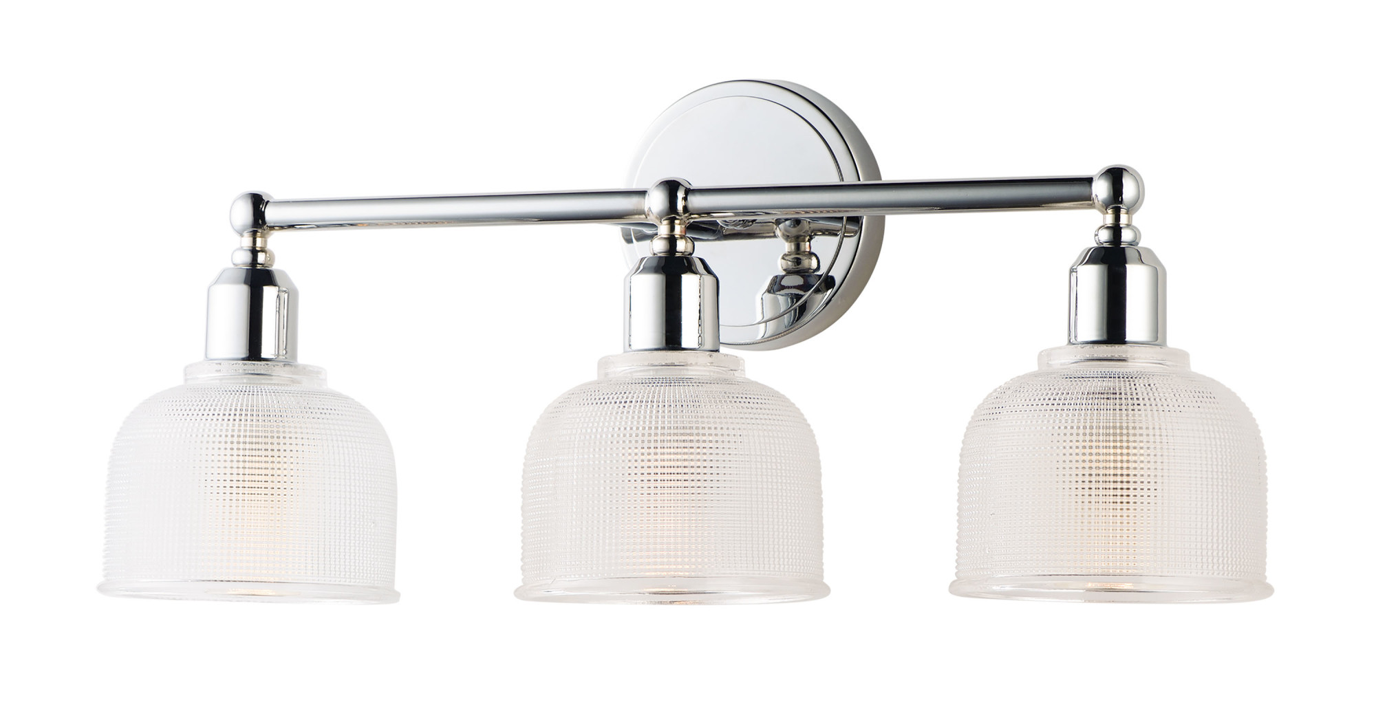 Photos - Chandelier / Lamp MAXIM 11323 Hollow 3 Light 23" Wide Bathroom Vanity Light with Glass Bell Shades Polished Chrome Indoor Lighting Bathroom Fi 
