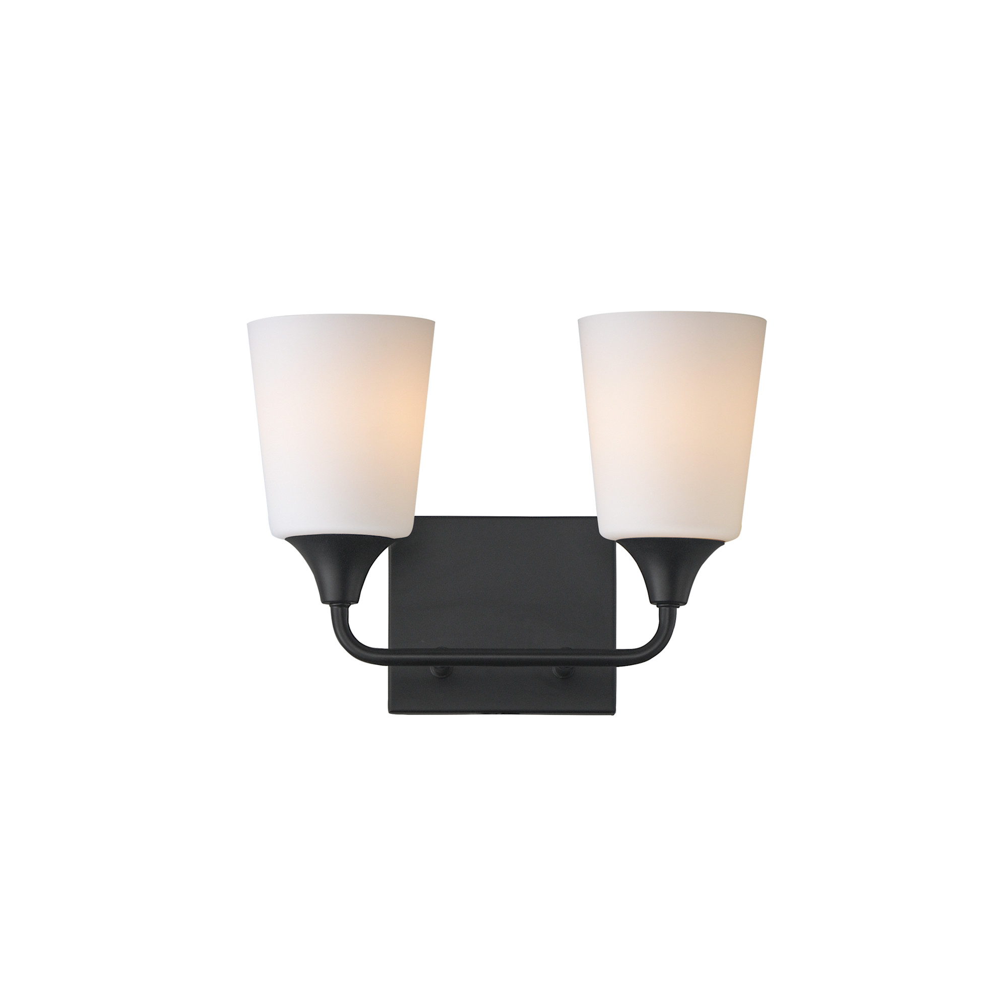 Photos - Chandelier / Lamp MAXIM 12882 Hudson 2 Light 13" Wide Vanity Light Black / Satin White Indoor Lighting Bathroom Fixtures Vanity Light 12882SWB 
