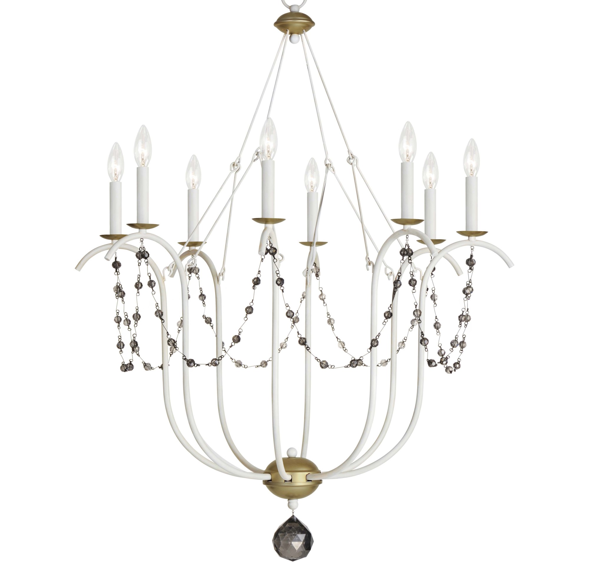 Photos - Chandelier / Lamp MAXIM 20488 Formosa 8 Light 32" Wide Taper Candle Style Chandelier Ecru / Venetian Gold Indoor Lighting Chandeliers 20488ECV
