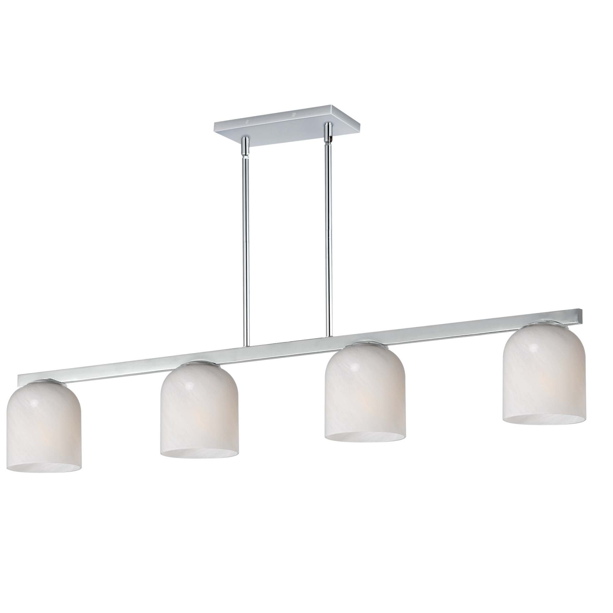 Photos - Chandelier / Lamp MAXIM 21236 Scoop 4 Light 46" Wide Linear Pendant Polished Chrome Indoor Lighting Pendants 21236MRPC 