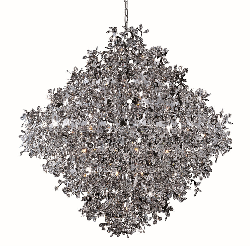 Photos - Chandelier / Lamp MAXIM 24209 Comet 21 Light 50" Beveled Crystal Glass Pendant Polished Chrome / Beveled Crystal Glass Indoor Lighting Pendant 