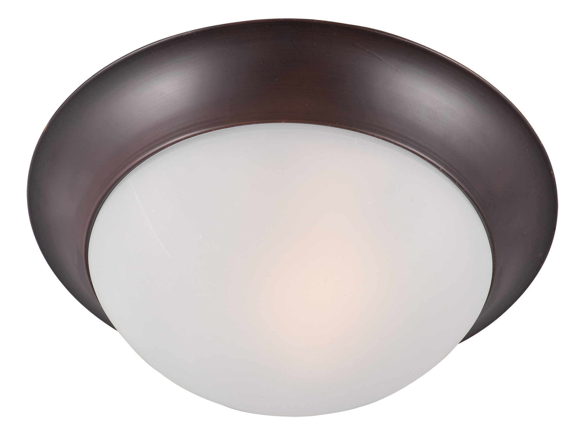 Photos - Chandelier / Lamp MAXIM 5851 Essentials 14" Wide 2 Light Ceiling Light Oil Rubbed Bronze / Frosted Glass Indoor Lighting Ceiling Fixtures Flus