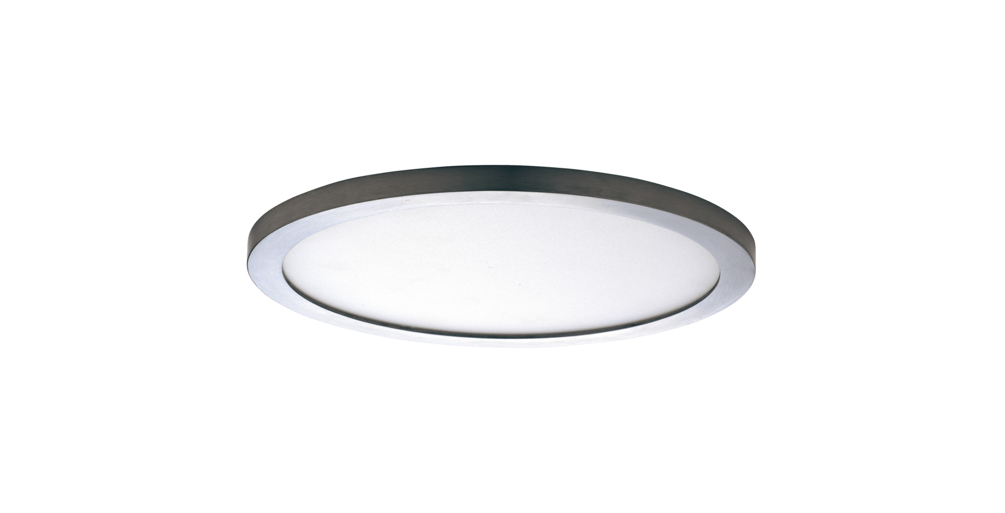 Photos - Chandelier / Lamp MAXIM 58710 Wafer 5" Wide Disc LED Panel - 3000K - 930 Lumens White / Satin Nickel Indoor Lighting Ceiling Fixtures Flush Mo 