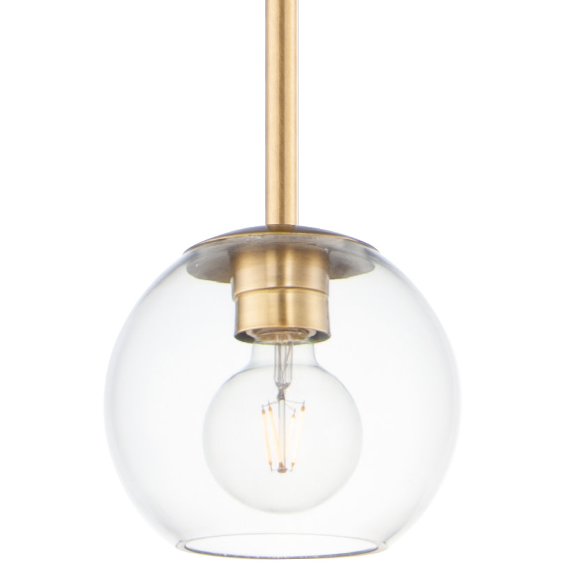 Photos - Chandelier / Lamp MAXIM 98410CL Branch 7" Wide Mini Pendant Natural Aged Brass Indoor Lighting Pendants 98410CLNAB 