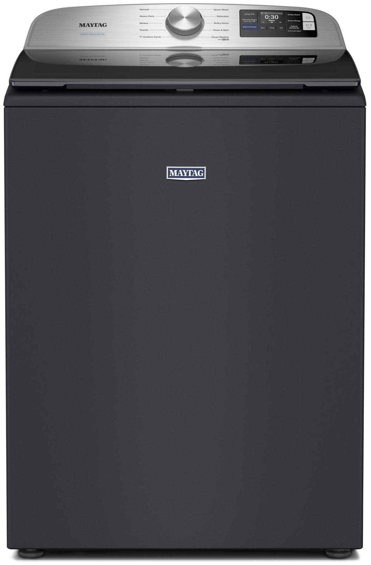 Photos - Washing Machine Maytag MTW6205R 28 Inch Wide 5.2 Cu. Ft. Top Loading  Midnight Steel Laundry Appliances s Top 