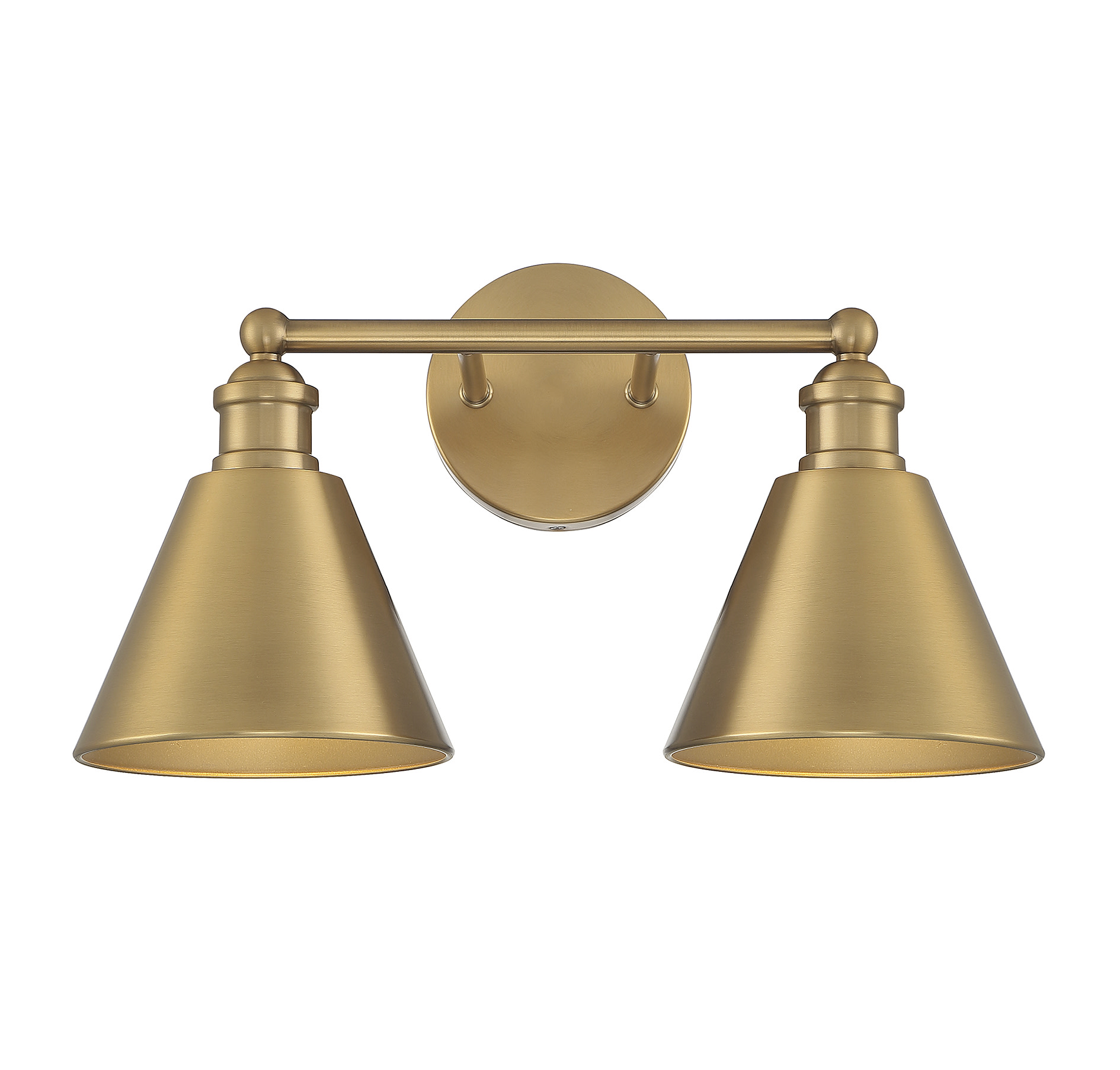 Photos - Chandelier / Lamp Meridian M80063 2 Light 17" Wide Bathroom Vanity Light Natural Brass Indoor Lighting Bathroom Fixtures Vanity Light M80063NB 