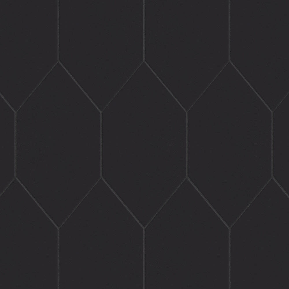 Merola Tile FCD7 Marquina - 7" x 13" Solid Floor and Wall Tile - Matte Visual - Sold by Carton (8.4 SF/Carton) Black Flooring Tile