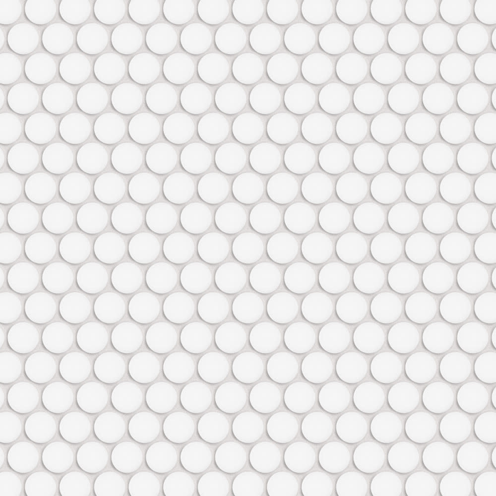 Photos - Tile Penny Merola FKOMPR-M Hudson Round - 1" x 1" Circle Floor and Wall Mosaic - Glossy Visual - Sold by Car