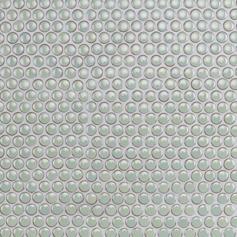 Photos - Tile Penny Merola  FKOMPR-4 Hudson  Round - 1" x 1" Circle  Floor and Wall Mosaic  - Glossy Porcelain Visual - Sold b 