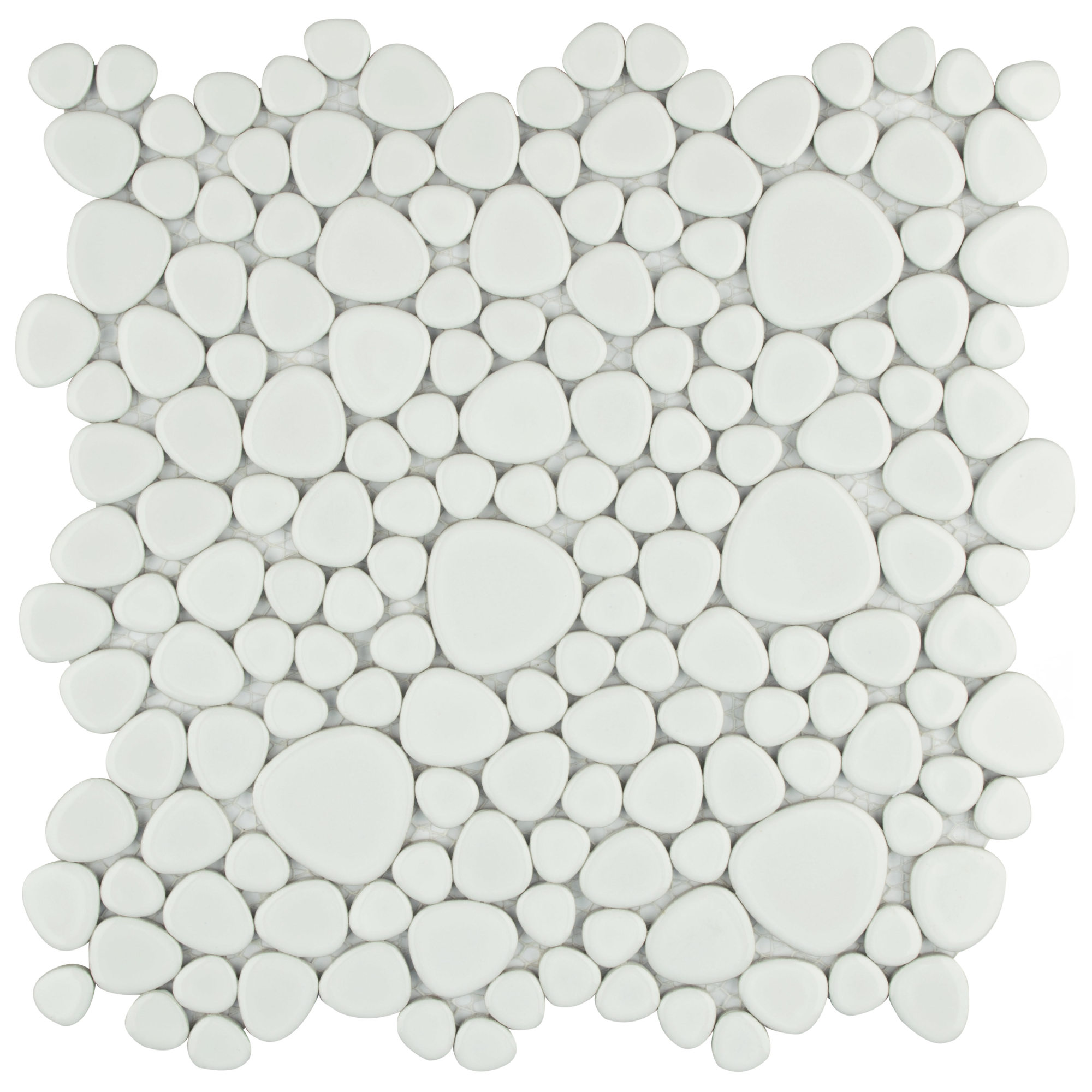 Photos - Tile Merola FKOPS1 Pebble - 11" x 11" Specialty Pebble and Rock Floor and Wall Mosaic - Glossy Porcelain Visual - Sold