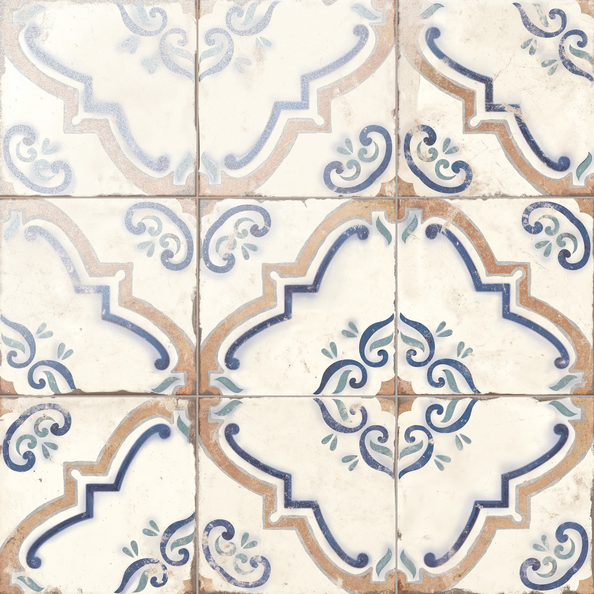 Photos - Tile Magnolia Home Merola  FND8M Magnolia - 8" x 8" Floor and Wall  - Satin Visual - Sold by Carton  Julia Flooring  (5.6 SF/Carton)