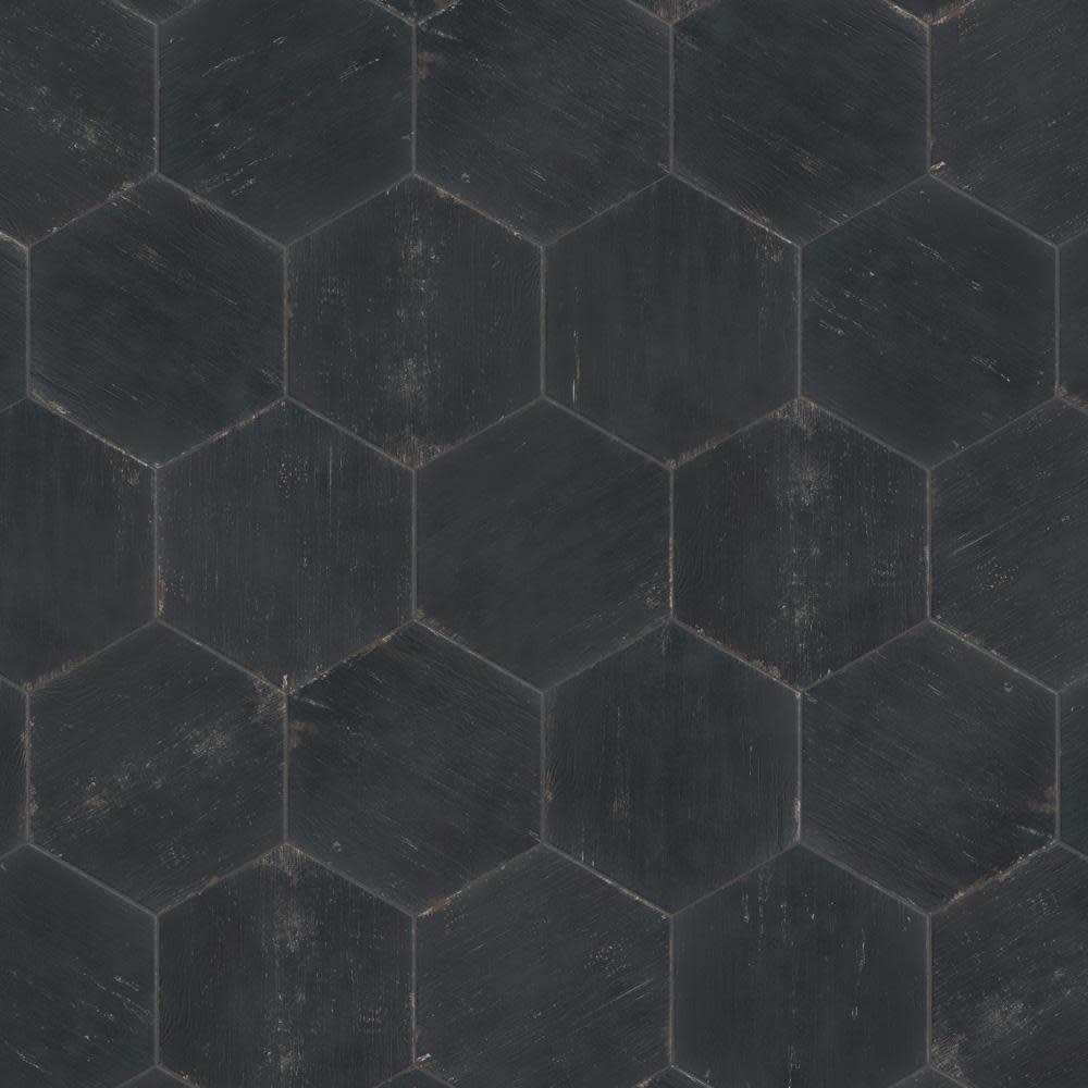 Photos - Tile Nero AG Merola FNURTX Retro Hex - 14" x 16" Hexagon Floor and Wall - Textured Visual - Sold by Carton Ne (11.07 SF/Carton)