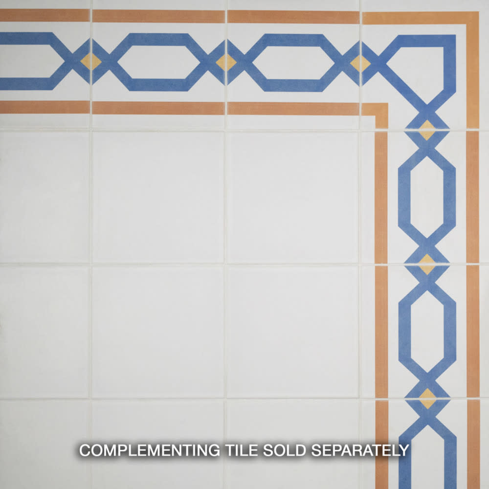 Photos - Tile Merola  FRC8REVW Revival - 8" x 8" Square Wall  - Textured Visual - Sold by Carton  White Flooring(10.75 SF/Carton)