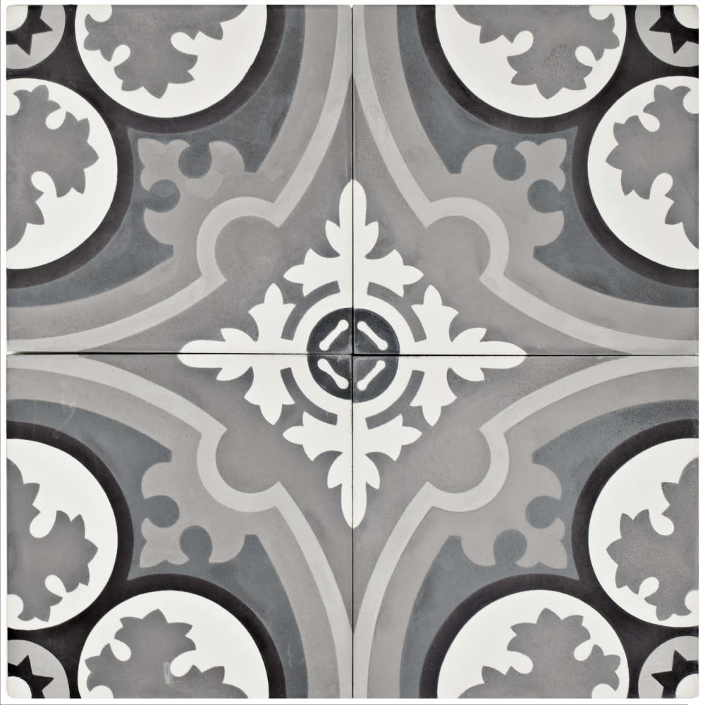 Photos - Tile Storm Merola  FVBQ Cemento - 8" x 8" Square Floor and Wall  - Glossy Visual - Sold by Carton   Floorin (5.4 SF/Carton)