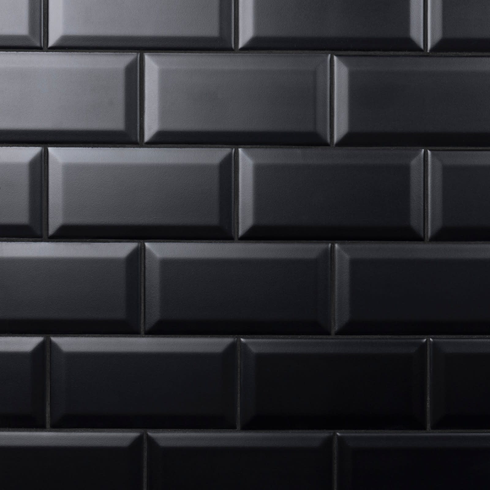 Merola Tile WEB3CHM Crown Heights - 3" x 6" Rectangle Wall Tile - Textured Visual - Sold by Carton (5.72 SF/Carton) Matte Black Flooring Tile