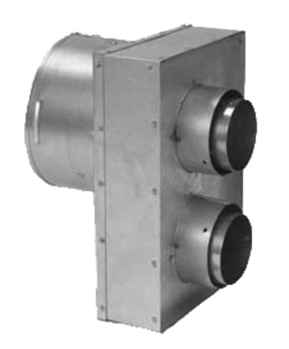 Photos - Air Vent Cover / Duct Vermont Castings Metalbest 4DT-AACV Direct-Temp 4" x 6-5/8" Direct Vent  Co-Linear Appliance Adapter Stainless Steel Vent Pip 