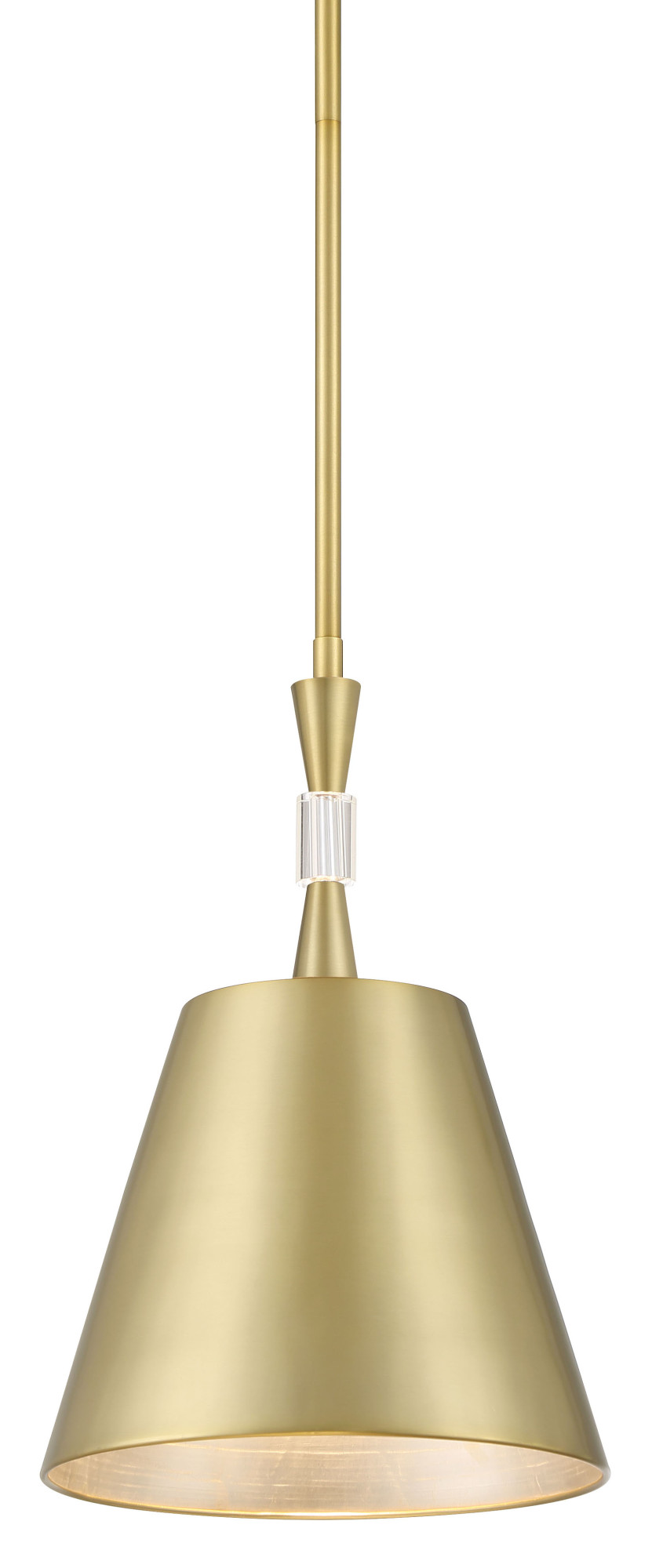 Photos - Chandelier / Lamp Metropolitan N7551-695 Baratti 1 Light 12" Wide Pendant with a Crystal Accents Soft Brass Indoor Lighting Pendants