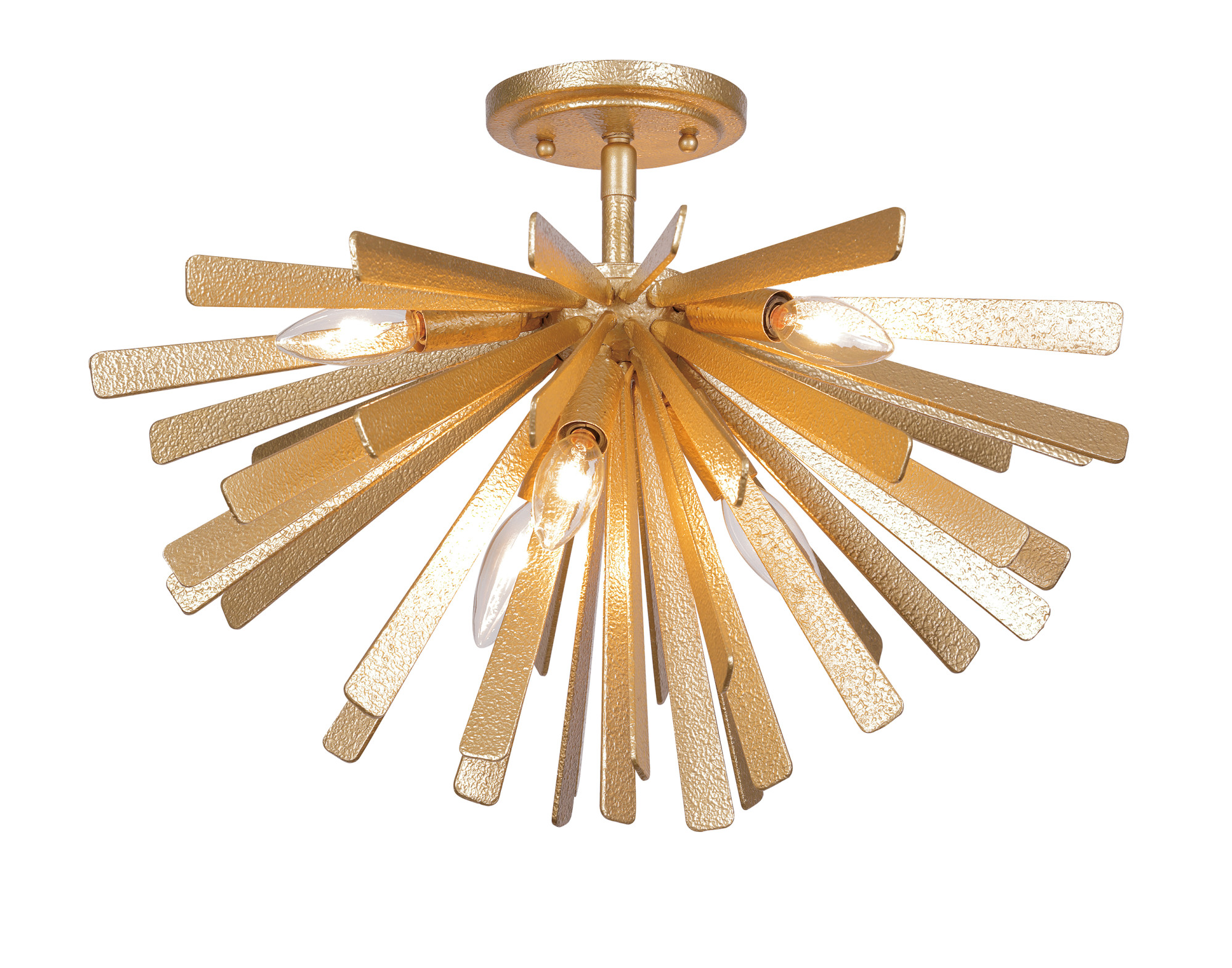 Photos - Chandelier / Lamp Metropolitan N1906 Confluence 6 Light 20" Wide Semi-Flush Ceiling Fixture Piastra Gold Indoor Lighting Ceiling Fixtures Semi