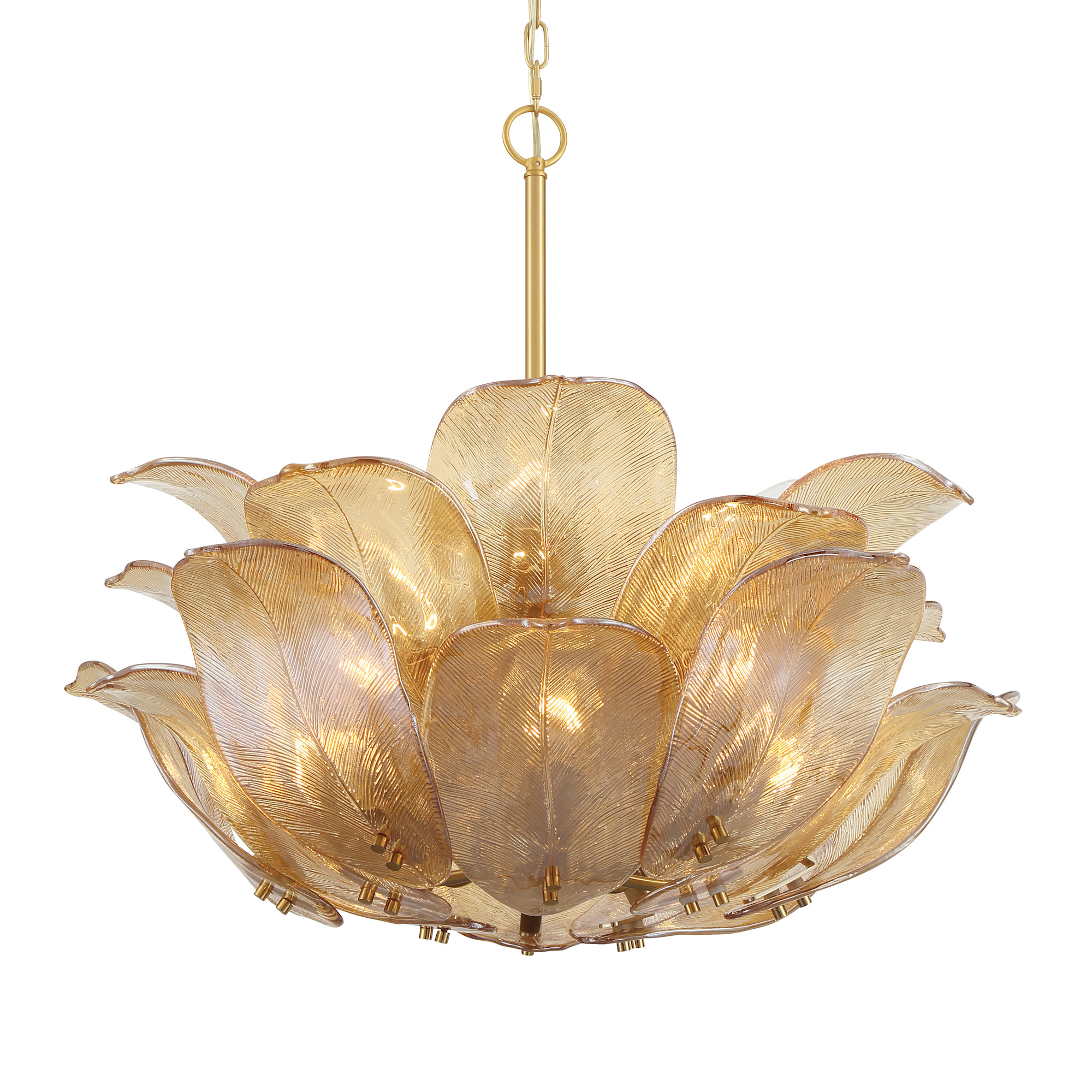 Photos - Chandelier / Lamp Wide Metropolitan N2215 Orchid 10 Light 29" Multi Light Pendant Legacy Brass / Amber Indoor Lighting Pendants N2215-A-732