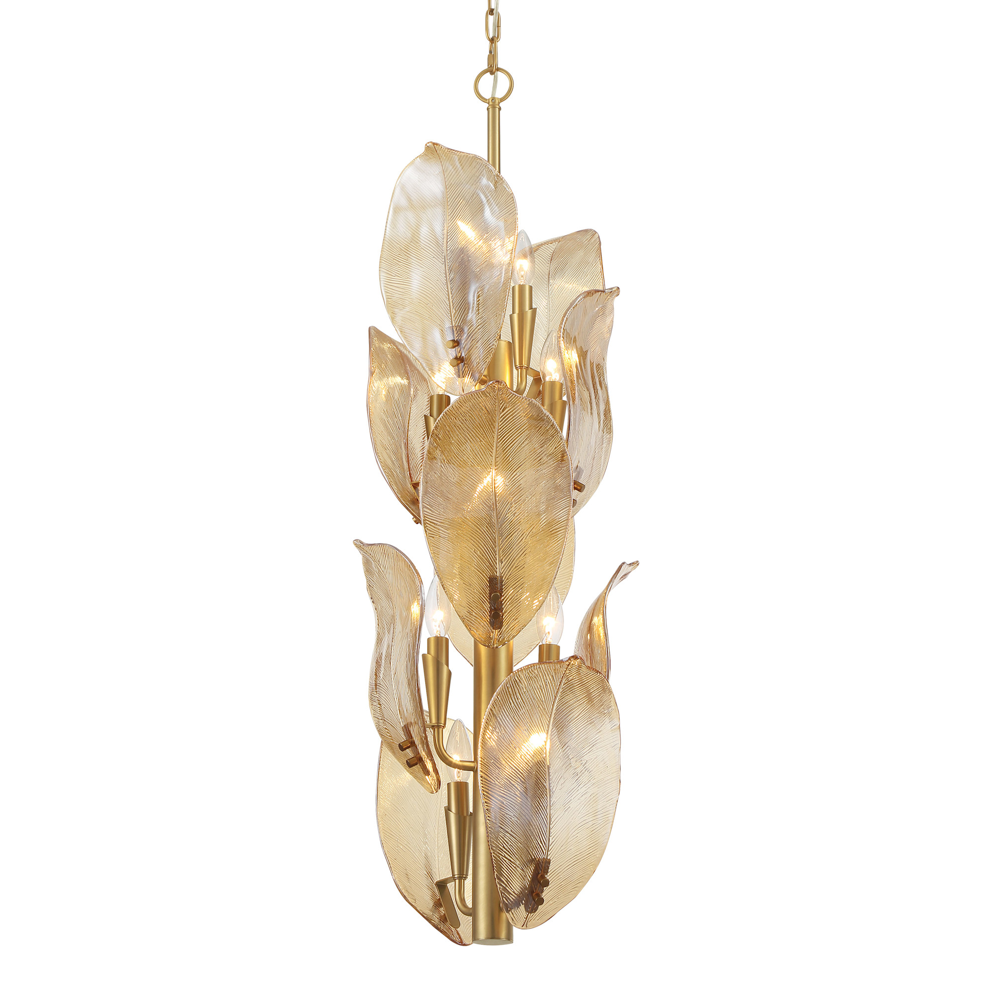 Photos - Chandelier / Lamp Metropolitan N2216 Orchid 10 Light 13" Wide Multi Light Pendant Legacy Brass / Amber Indoor Lighting Pendants N2216-A-732