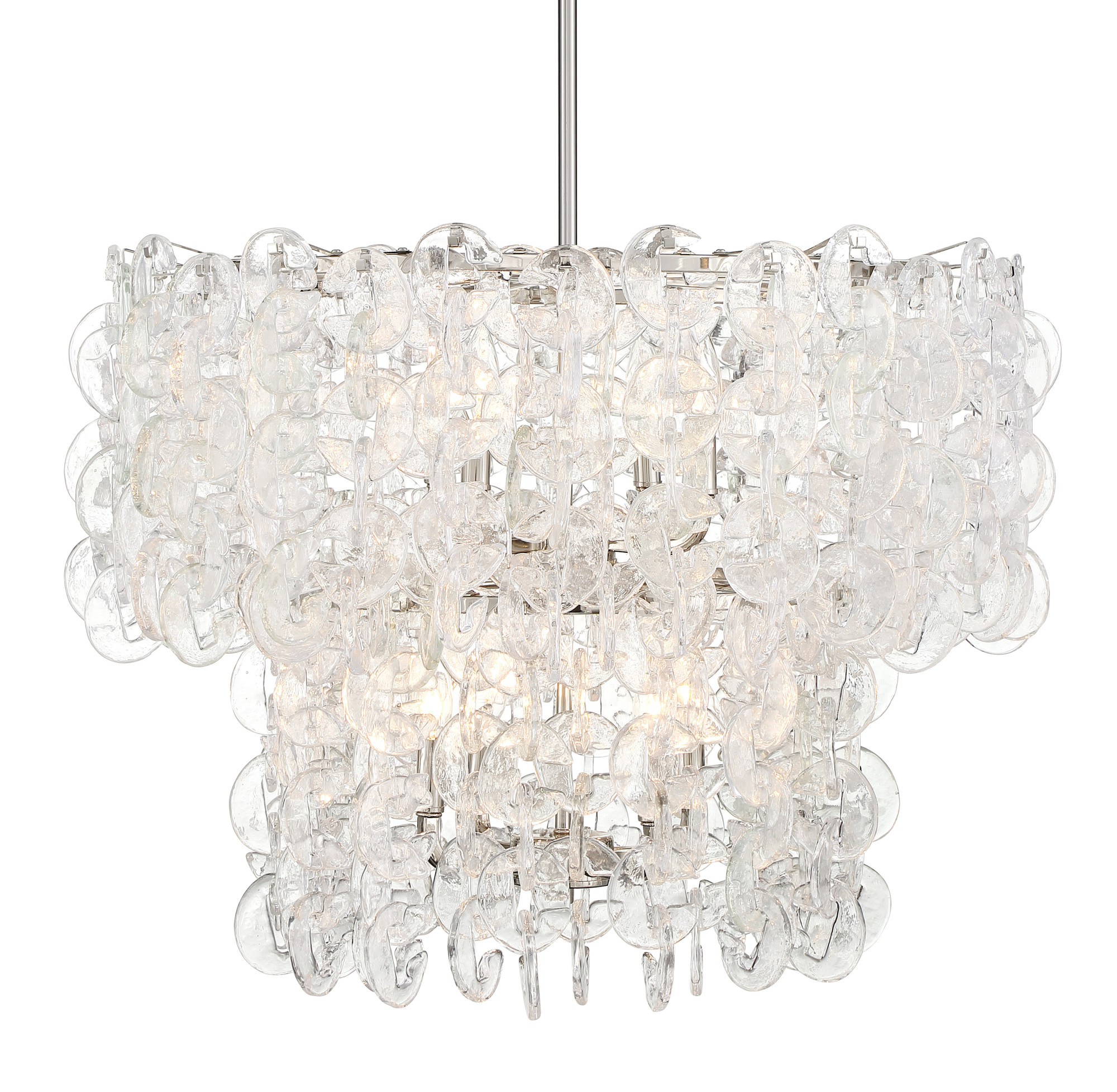 Photos - Chandelier / Lamp Wide Metropolitan N7738 Taffinoe 8 Light 30"  Pendant Polished Nickel Indoor Lighting Pendants N7738-613 