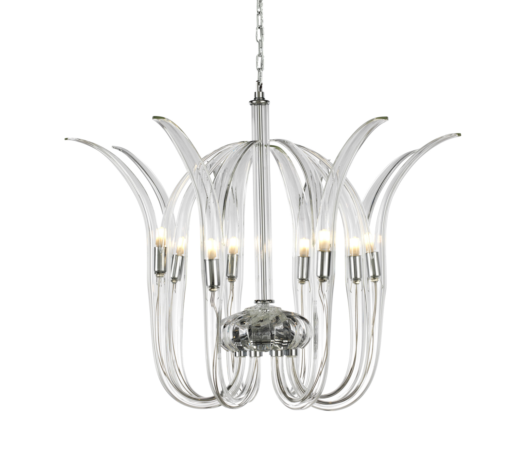 Photos - Chandelier / Lamp Metropolitan N9438 Cisne 8 Light 19" Wide Crystal Pendant Polished Nickel Indoor Lighting Pendants