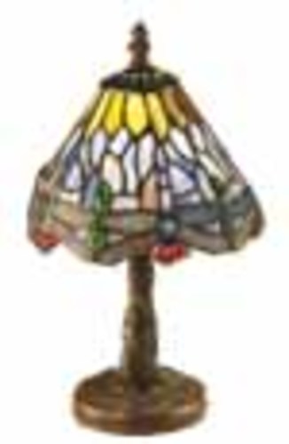 Photos - Desk Lamp Tiffany Meyda  26616 Stained Glass /  Accent Table Lamp from the Hanginghead Dragonfly Collection  Glass Lamps 