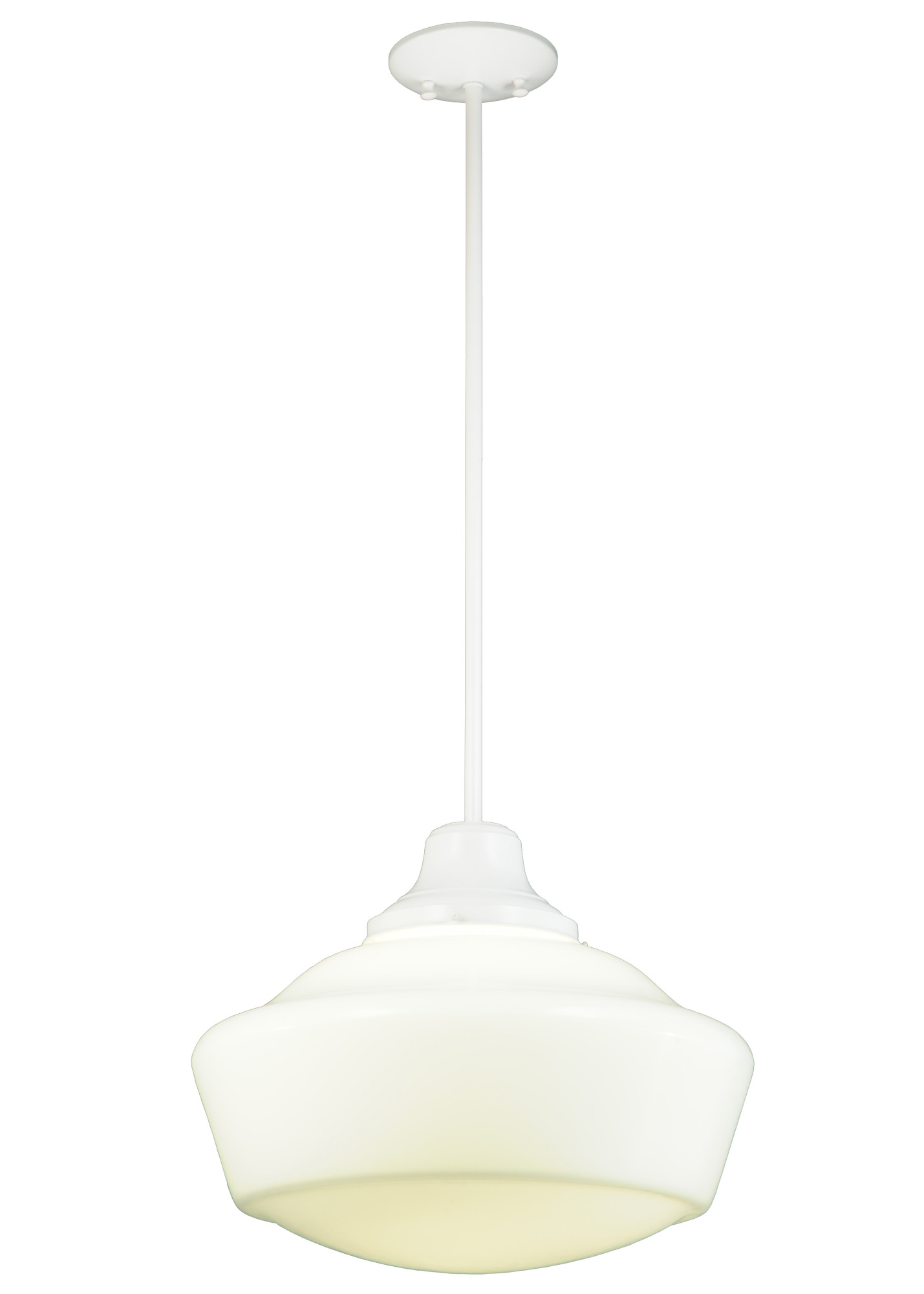 Photos - Chandelier / Lamp Tiffany Meyda  138399 16" W Schoolhouse Pendant White Indoor Lighting Pendants Schoolhouse 
