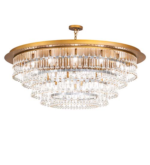 Meyda Tiffany 260056 Corsica 19 Light 60" Wide Crystal Waterfall Chandelier Indoor Lighting Chandeliers