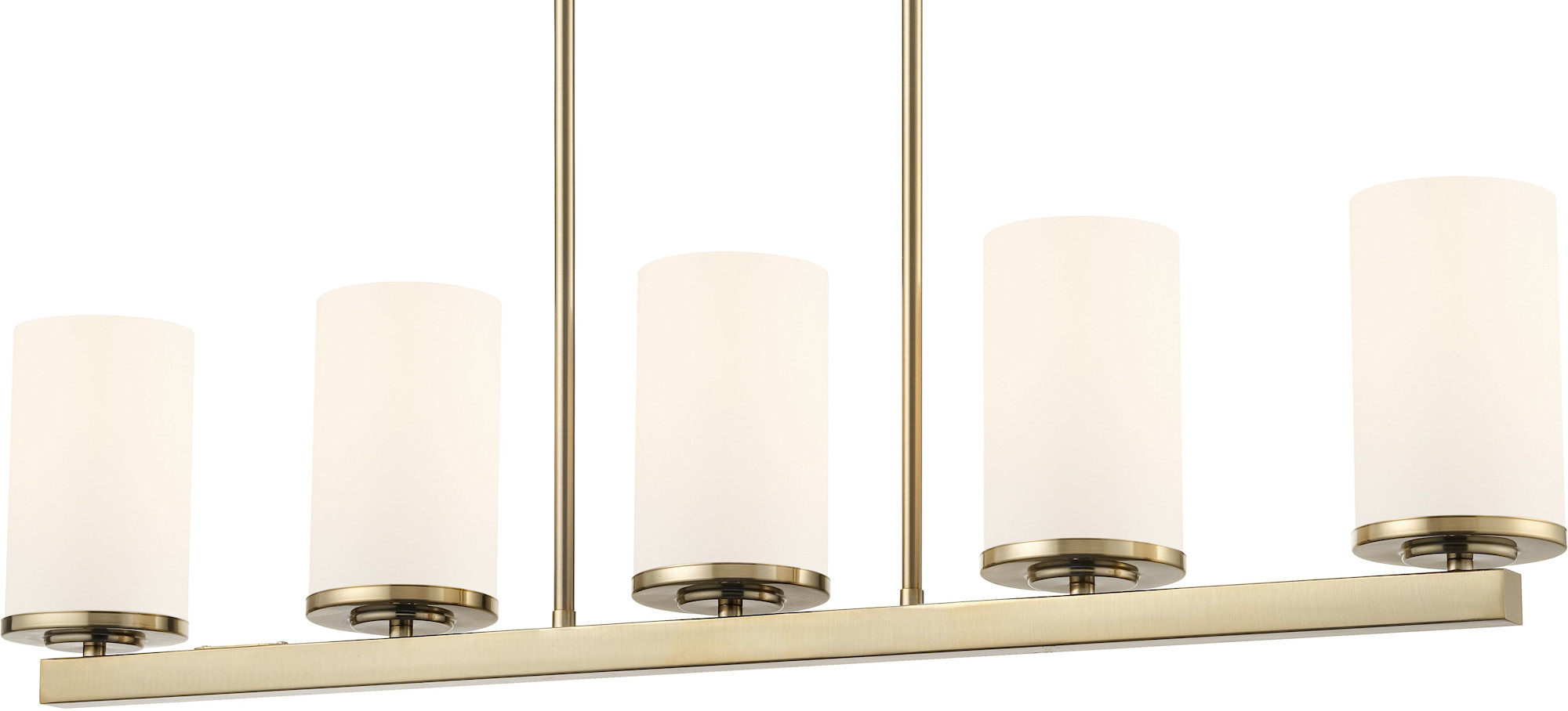 Photos - Chandelier / Lamp Millenium Millennium Lighting 2725-WG Verlana 5 Light 35" Wide Linear Chandelier Modern Gold Indoor Lighting Chandeliers 2725WG-MG 