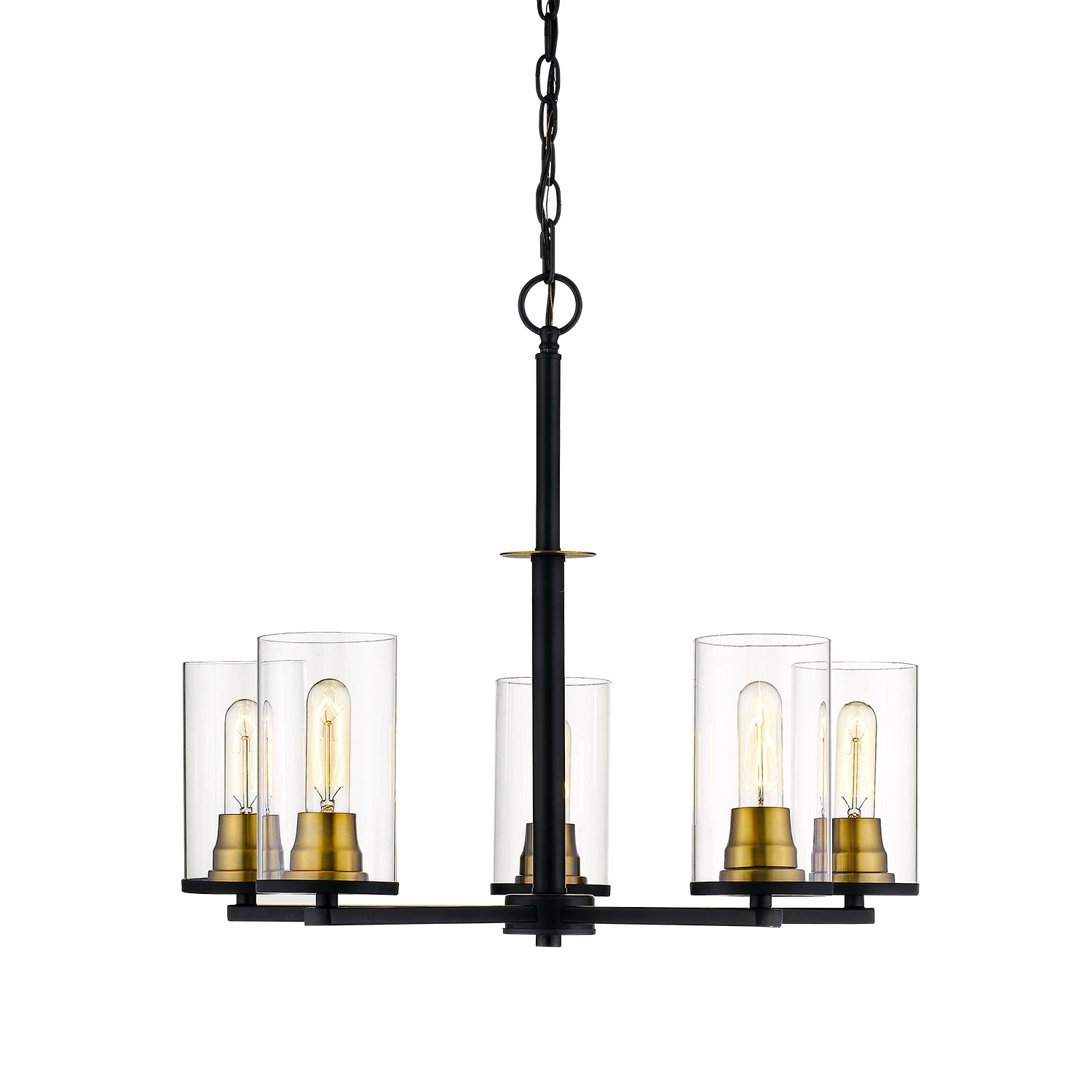 Photos - Chandelier / Lamp Millenium Millennium Lighting 3485 Pasadena 5 Light 26" Wide Chandelier Matte Black / Heirloom Bronze Indoor Lighting Chandeliers 3485 