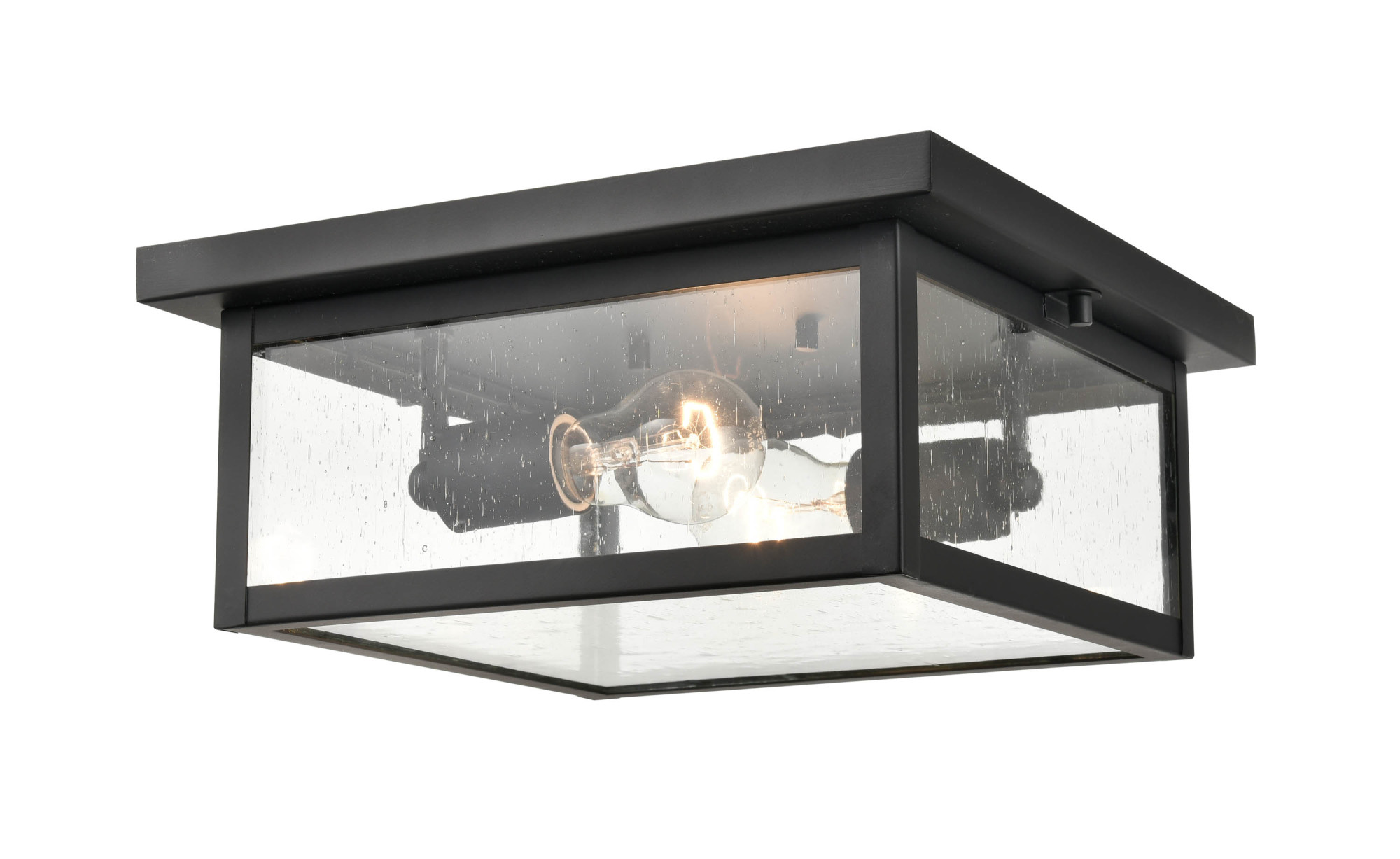 Photos - Floodlight / Street Light Millenium Millennium Lighting 4122 Evanton 2 Light 12" Wide Outdoor Flush Mount Square Ceiling Fixture Powder Coat Black Outdoor Light 