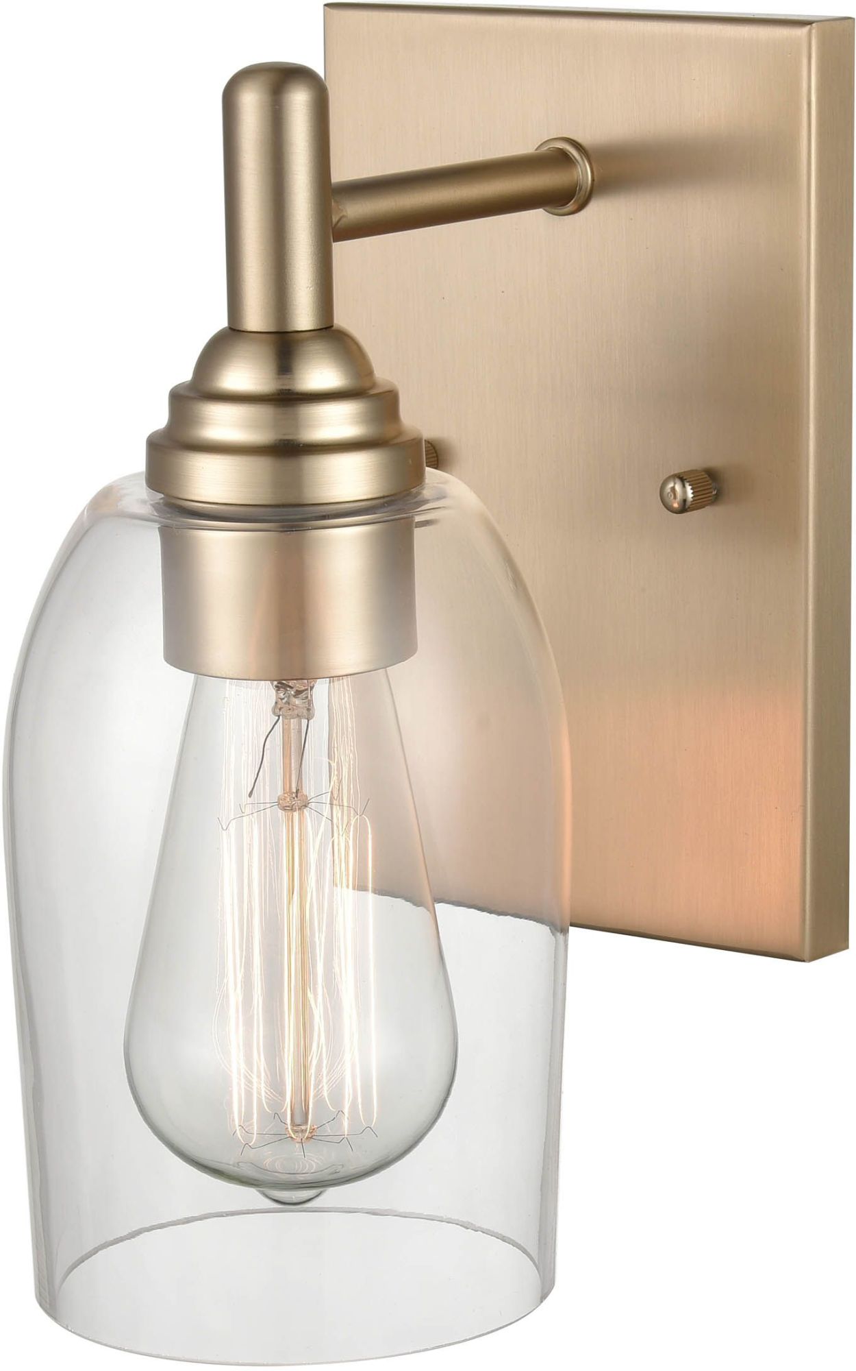 Photos - Chandelier / Lamp Millennium Lighting 4991 Arlett 10" Tall Wall Sconce with Clear Glass Shade Modern Gold Indoor Lighting Wall Sconces 4991-MG