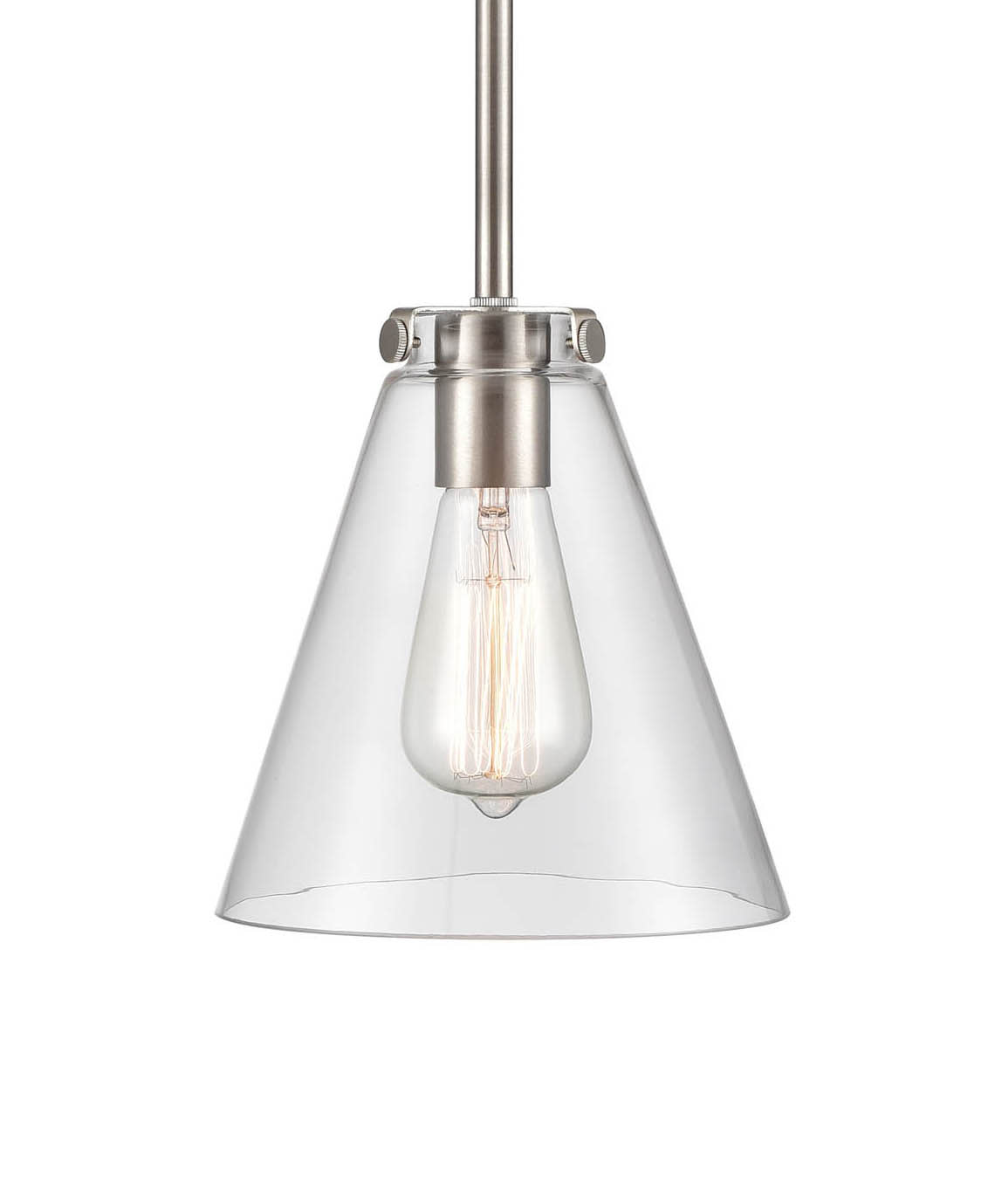 Photos - Chandelier / Lamp Millennium Lighting 8131 Aliza 8" Wide Mini Pendant Brushed Nickel Indoor Lighting Pendants 8131-BN