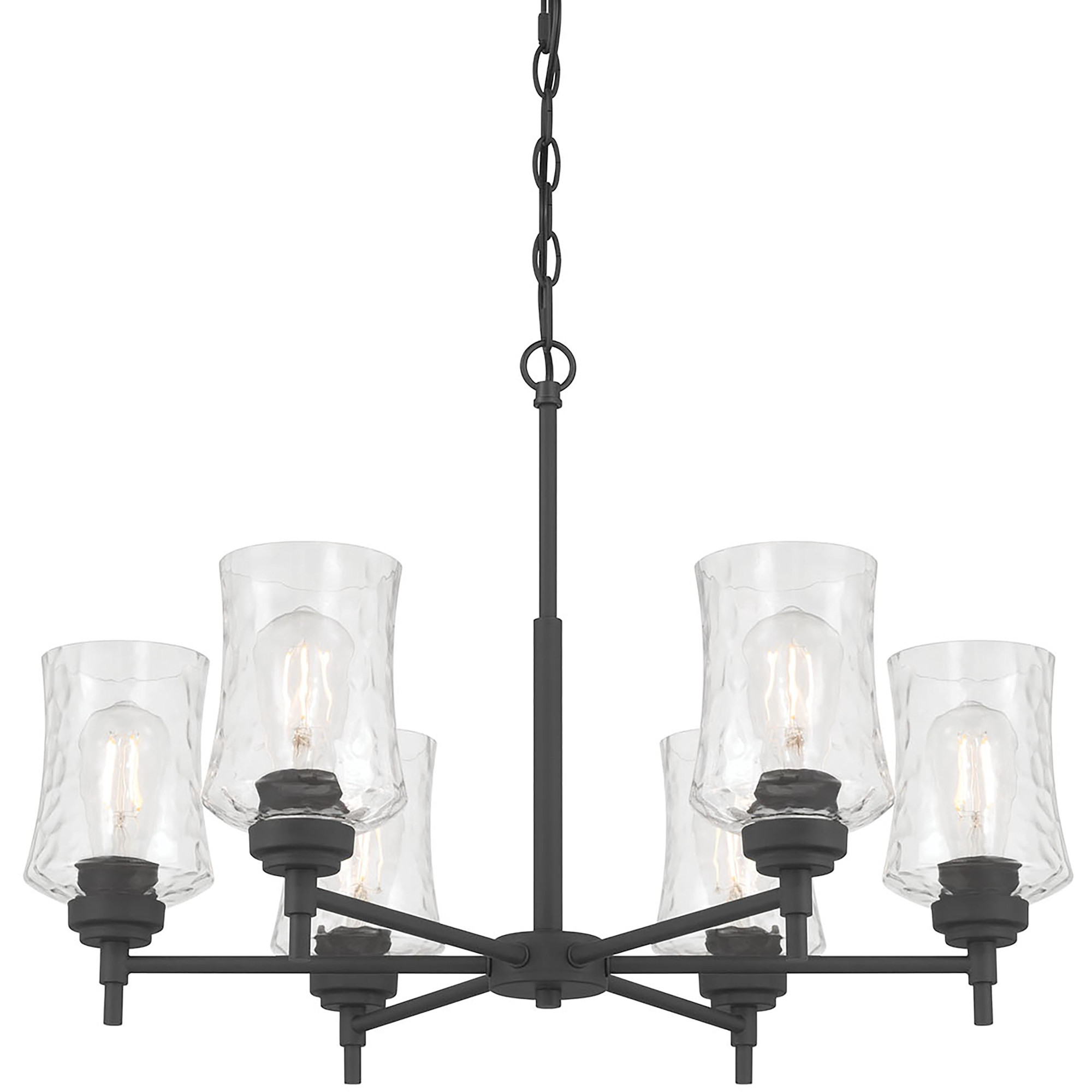 Photos - Chandelier / Lamp Millenium Millennium Lighting 909106 Clarvyn 6 Light 26" Wide Chandelier Matte Black Indoor Lighting Chandeliers 909106-MB 