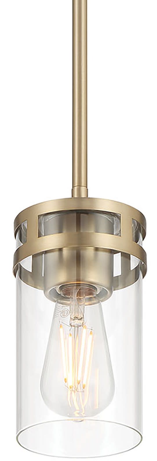 Photos - Chandelier / Lamp Millenium Millennium Lighting 91011 Lunden 4" Wide Pillar Candle Mini Pendant Modern Gold Indoor Lighting Pendants 91011-MG 