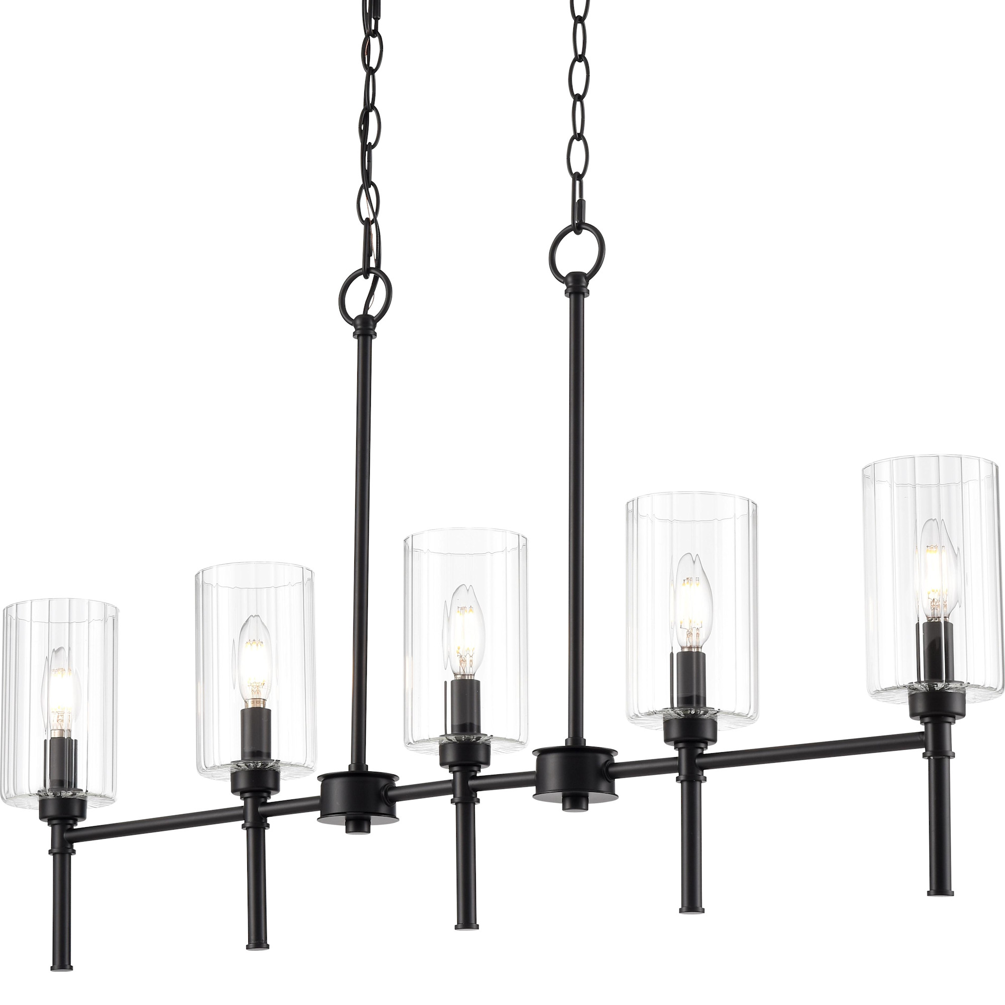 Photos - Chandelier / Lamp Millenium Millennium Lighting 9925 Chastine 5 Light 36" Wide Chandelier Matte Black Indoor Lighting Chandeliers 9925-MB 