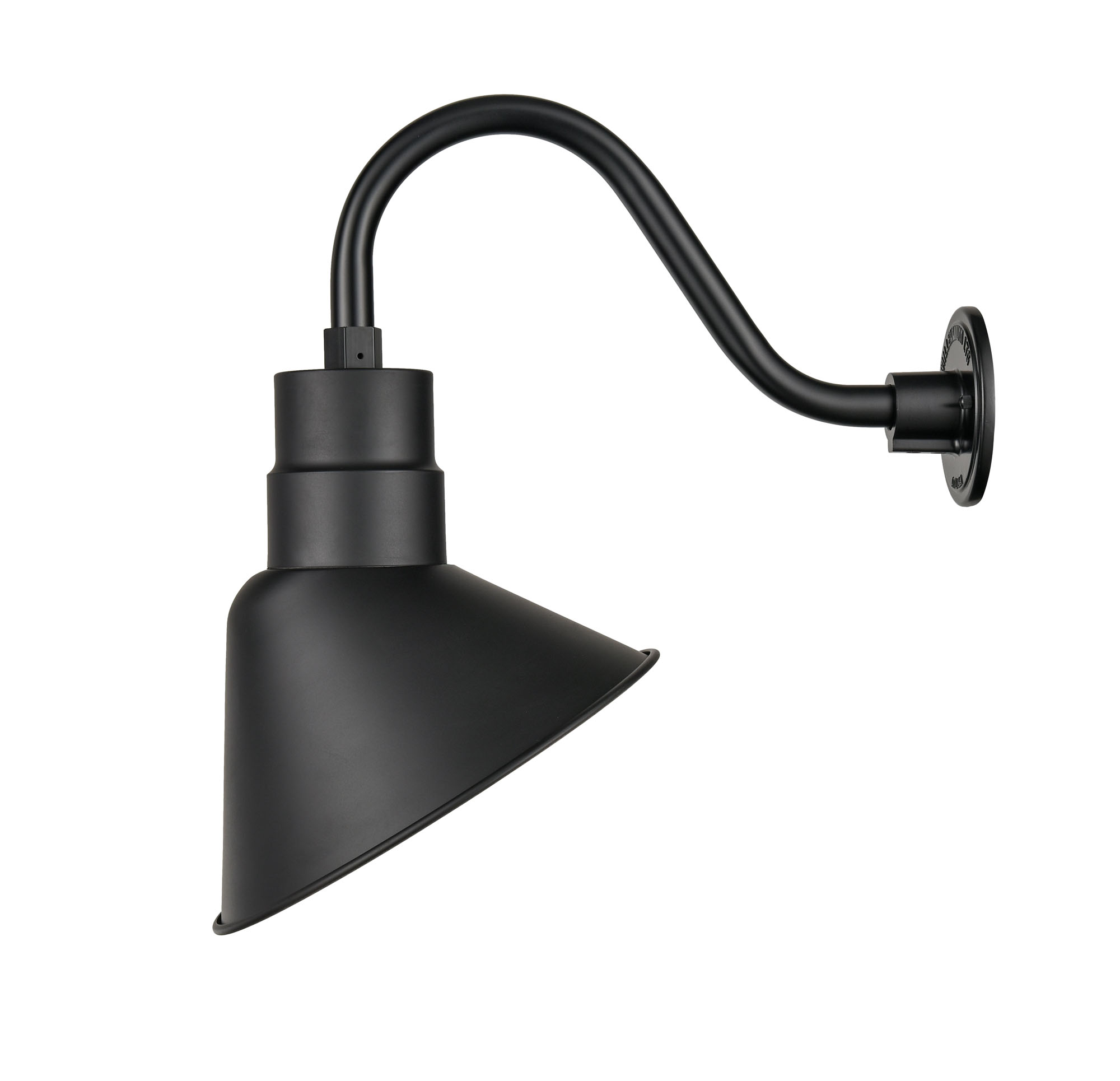 Photos - Floodlight / Street Light Millenium Millennium Lighting LEDRAS12 RLM Series 12" Wide LED Aluminum Angle Shade Only Satin Black Lighting Accessories and Parts Ge 