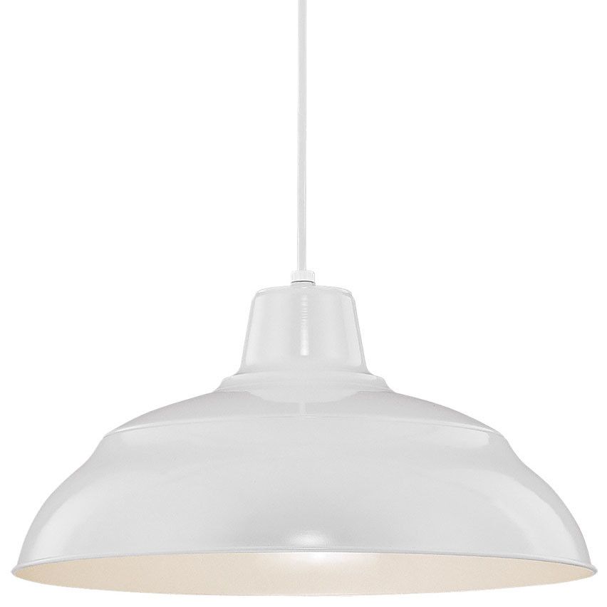Photos - Chandelier / Lamp Millenium Millennium Lighting RWHC17 RLM Single Light 17" Wide Pendant White Indoor Lighting Pendants RWHC17-WH 