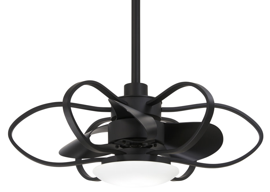 Photos - Fan Gordon MinkaAire   29" Wide 14" Sweep 3 Blade Integrated LED Indoor Fandelier with Handheld Remote Coal  Ceiling Fa 