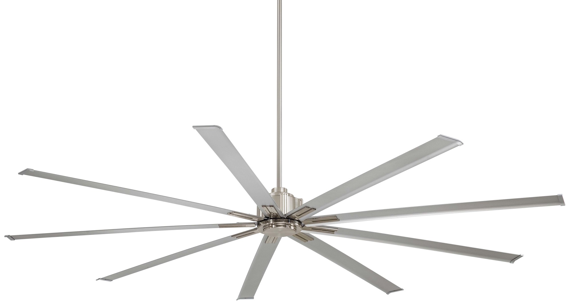 Photos - Fan X-Treme MinkaAire Xtreme 72 Xtreme 72" 9 Blade Indoor Ceiling  with Remote Included Brushed Nickel s Ceiling s Indoor Ceili 