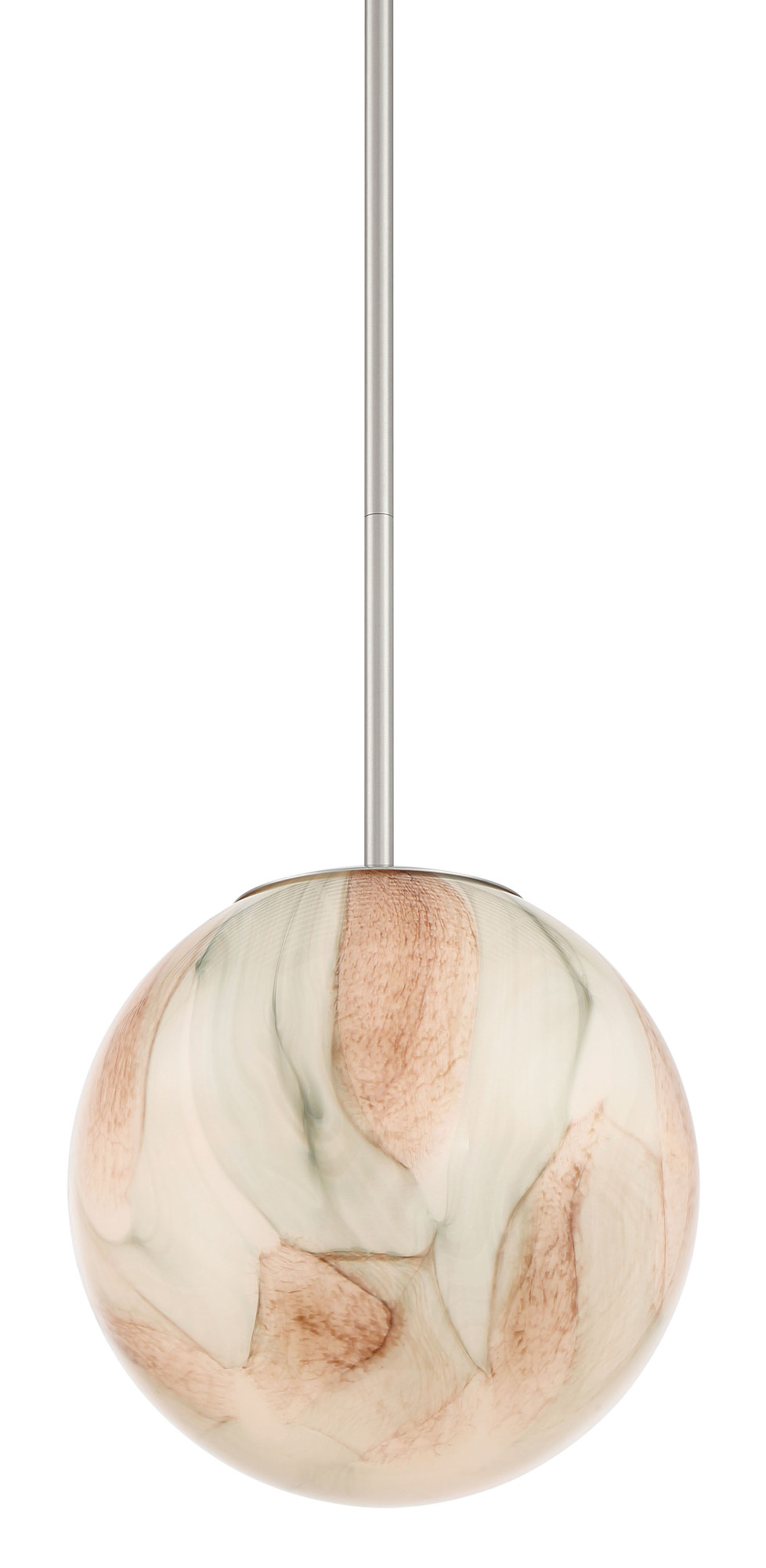 Photos - Chandelier / Lamp Minka Lavery 295 Desert 10" Wide Mini Pendant with Amber Swirl Glass Shade Brushed Nickel Indoor Lighting Pendants 295-84 