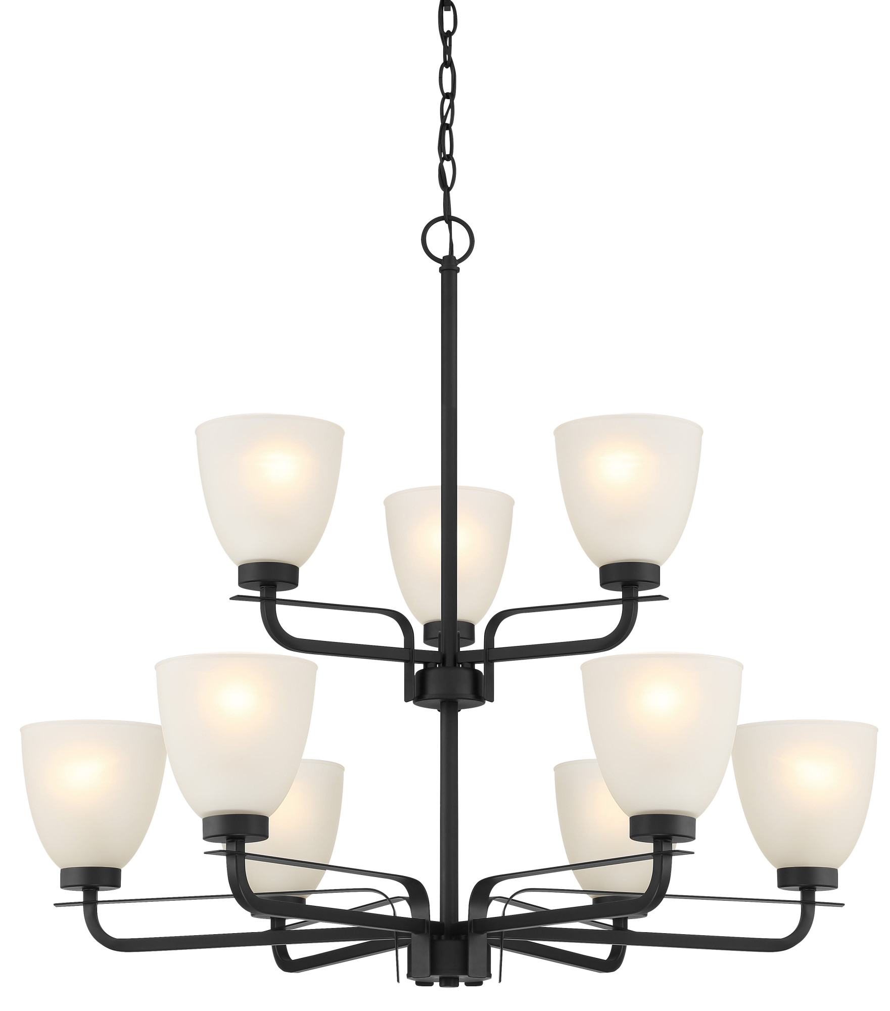 Photos - Chandelier / Lamp Minka Lavery 4889 Kaitlen 9 Light 31" Wide Two Tier Vantage Chandelier Coal Indoor Lighting Chandeliers 4889-66A 