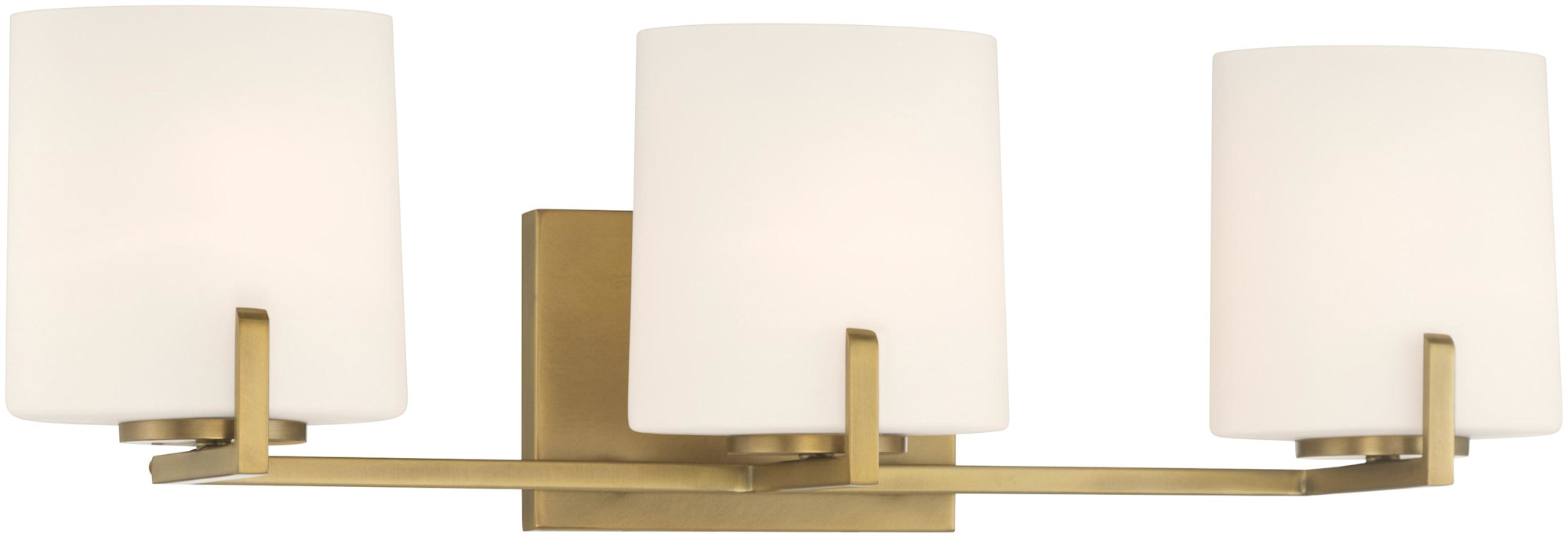 Photos - Chandelier / Lamp Minka Lavery 12433 Mirelle 3 Light 25" Wide Vanity Light Legacy Brass Indoor Lighting Bathroom Fixtures Vanity Light 12433-7 
