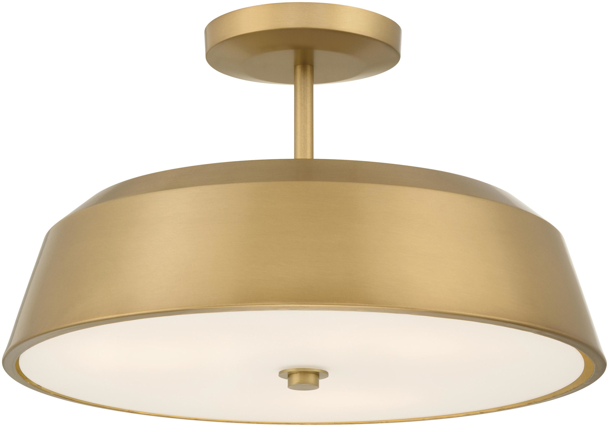 Photos - Chandelier / Lamp Minka Lavery 12625 Trellwyn 3 Light 15" Wide Semi-Flush Ceiling Fixture Legacy Brass Indoor Lighting Ceiling Fixtures Semi-F