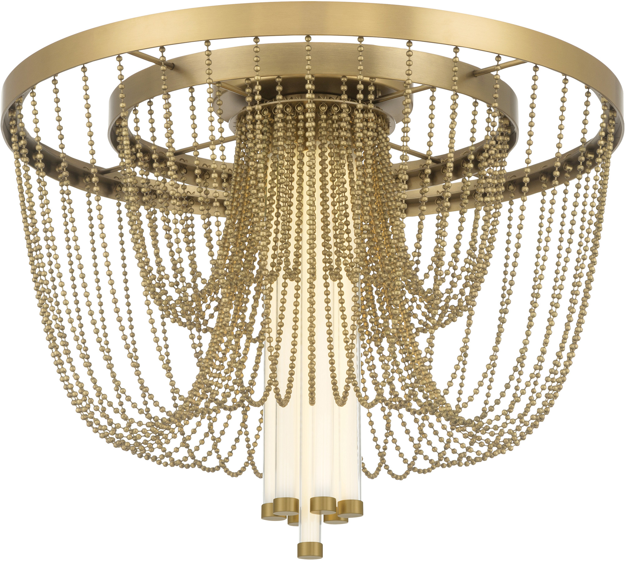 Photos - Chandelier / Lamp Minka Lavery 15255-L Jezelle 24" Wide LED Flush Mount Waterfall Ceiling Fixture Legacy Brass Indoor Lighting Ceiling Fixture