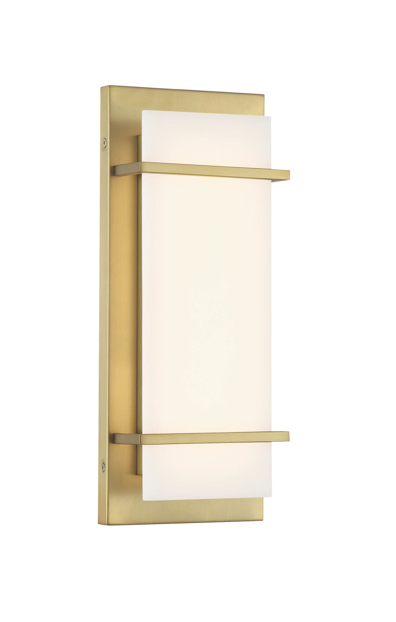 Photos - Chandelier / Lamp Minka Lavery 431-L Tarnos 16" Tall LED Wall Sconce with White Faux Alabaster Shade - ADA Compliant Soft Brass Indoor Lightin